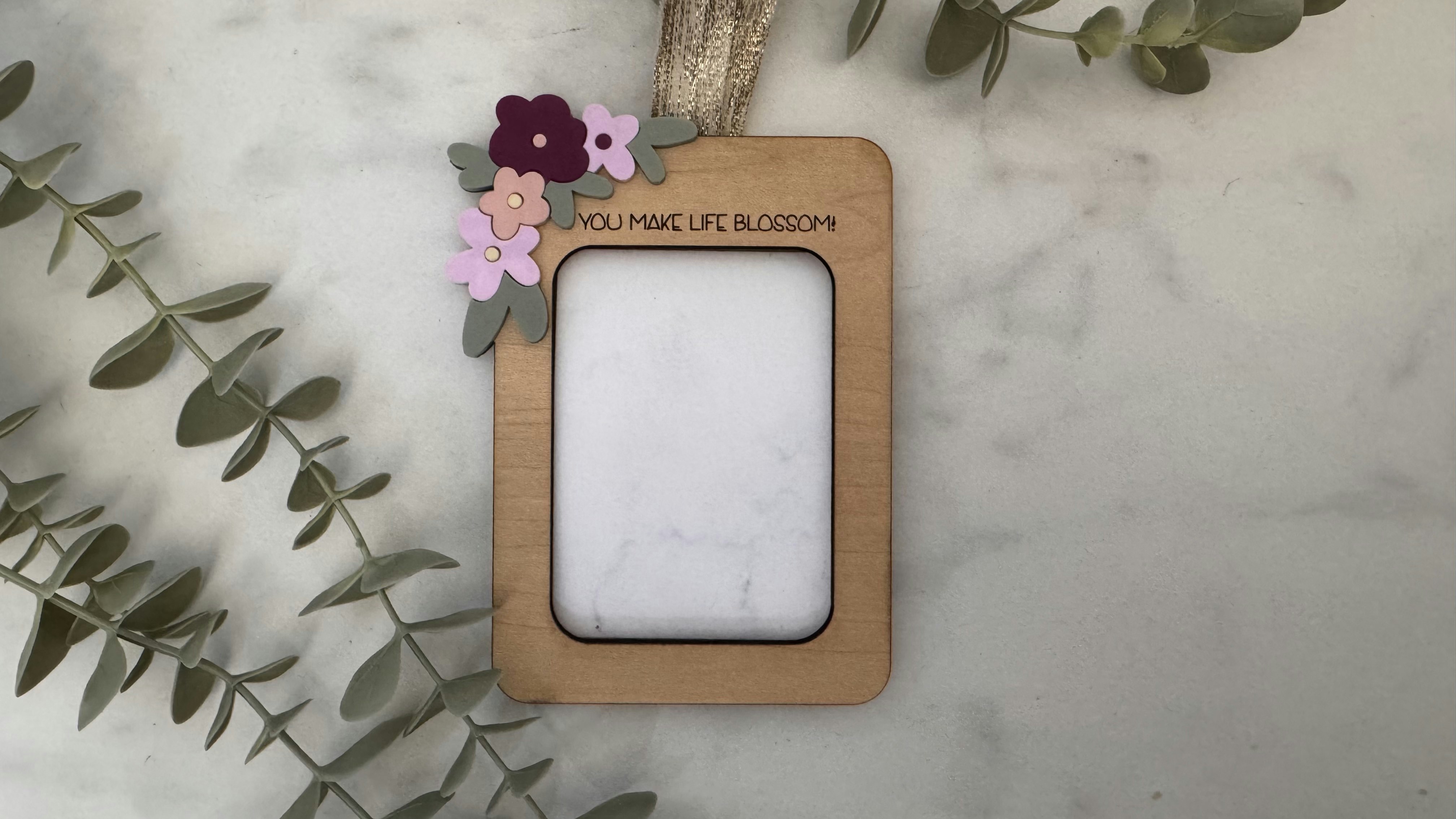 Flower Border Photo Frame - Wallet Size