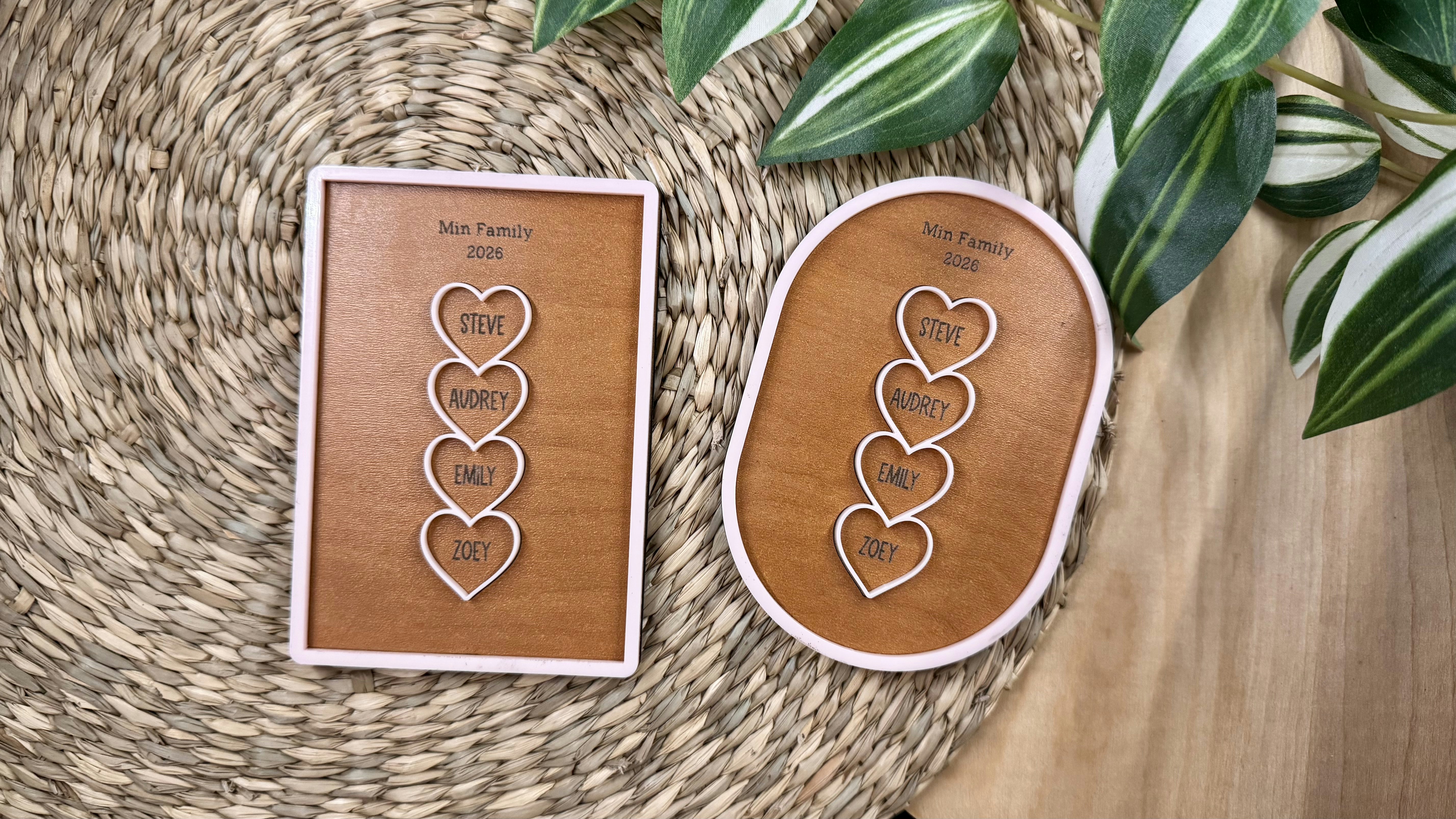 Heart Family With Backer