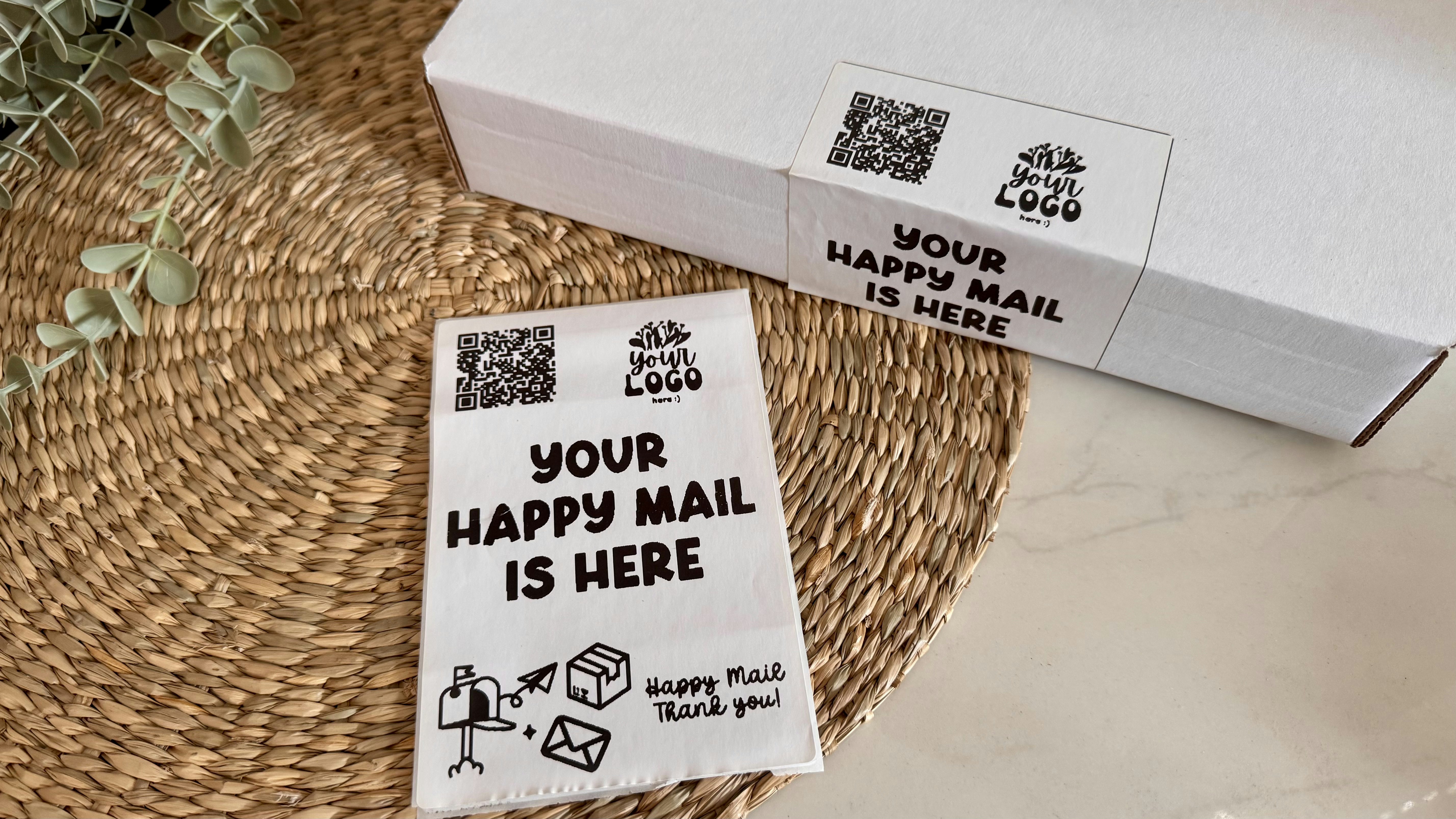 Happy Mail Sticker 4x6