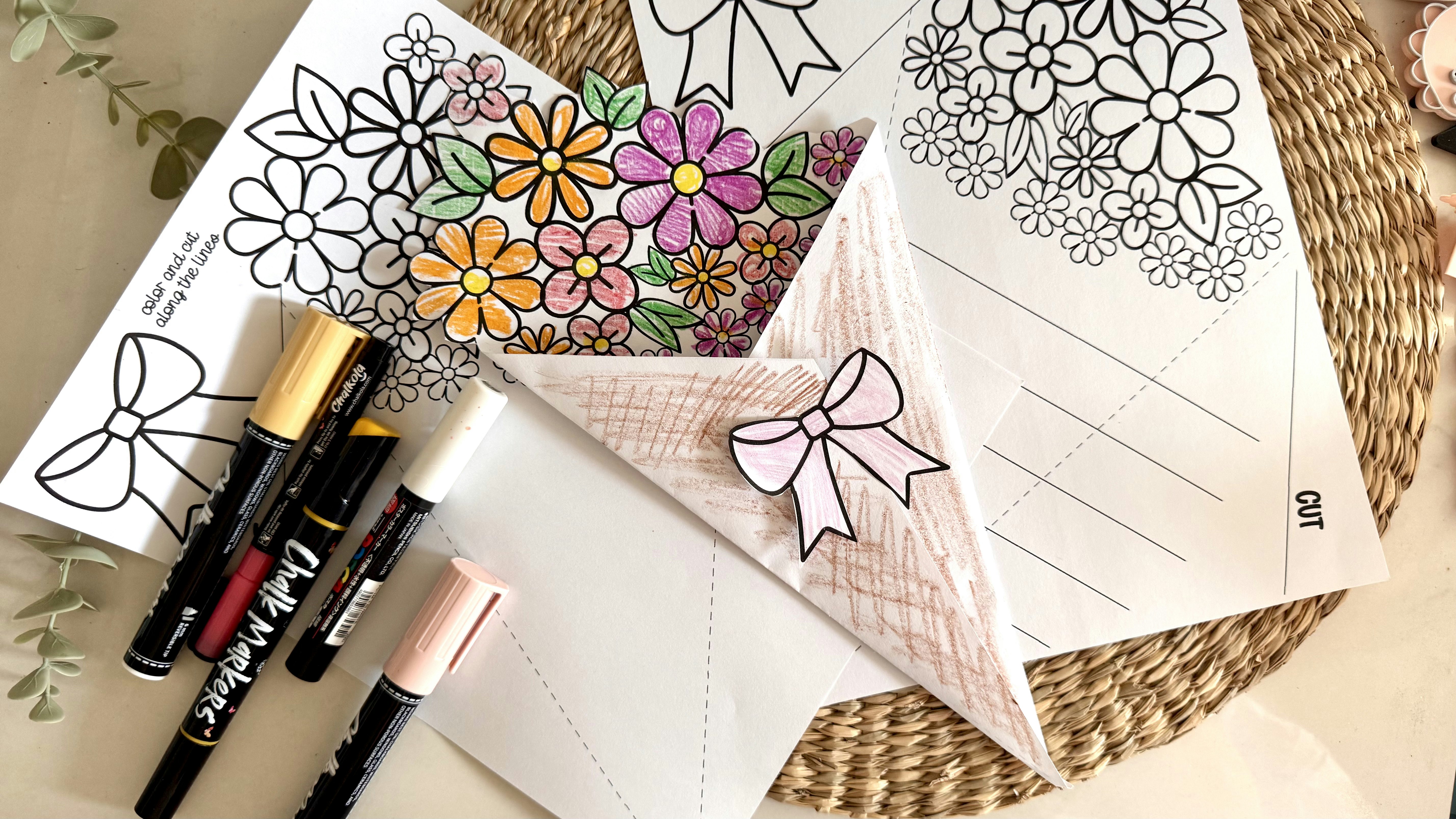 Paper Flower Bouquet Card