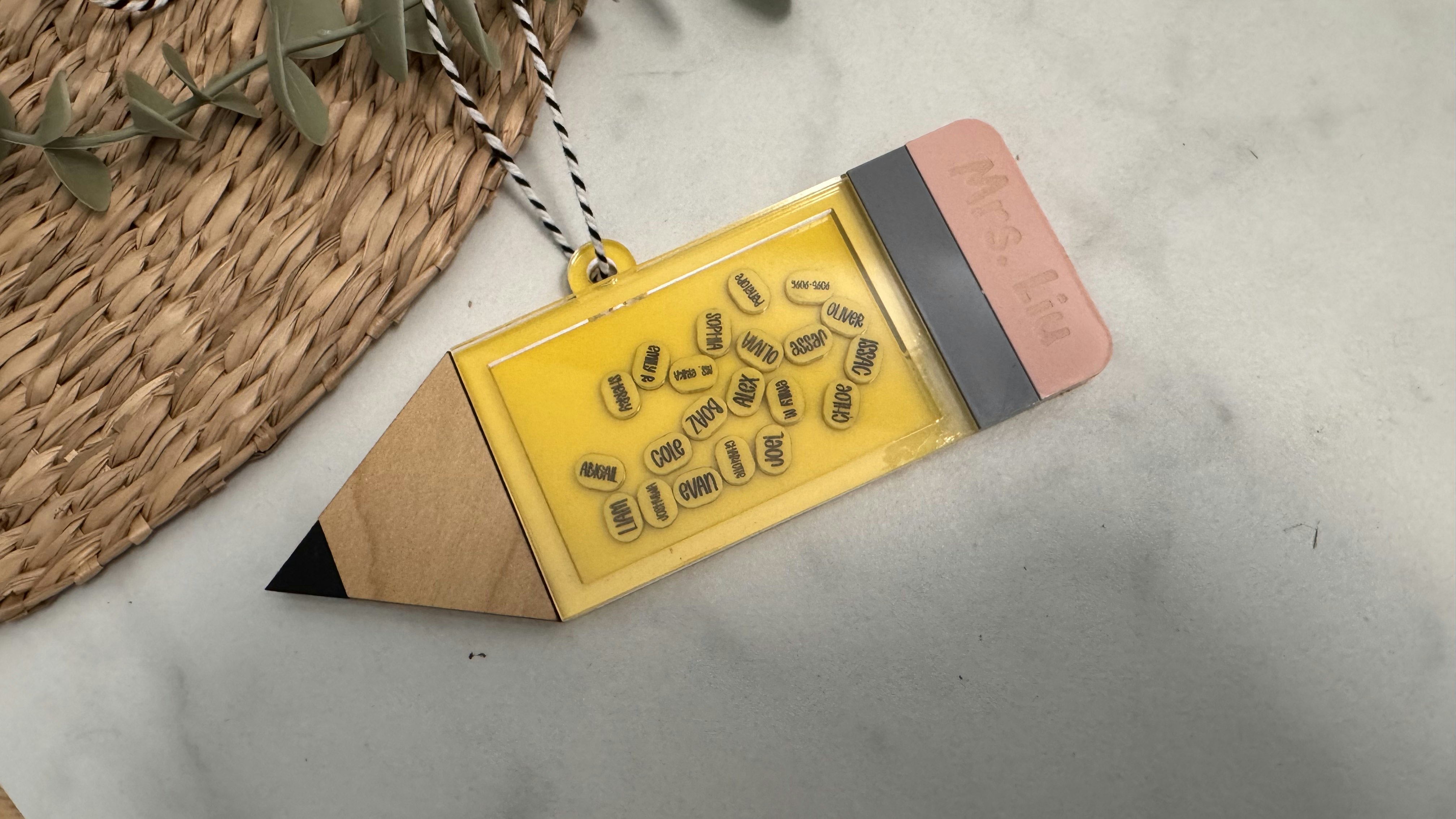 Pencil Shaker Ornament