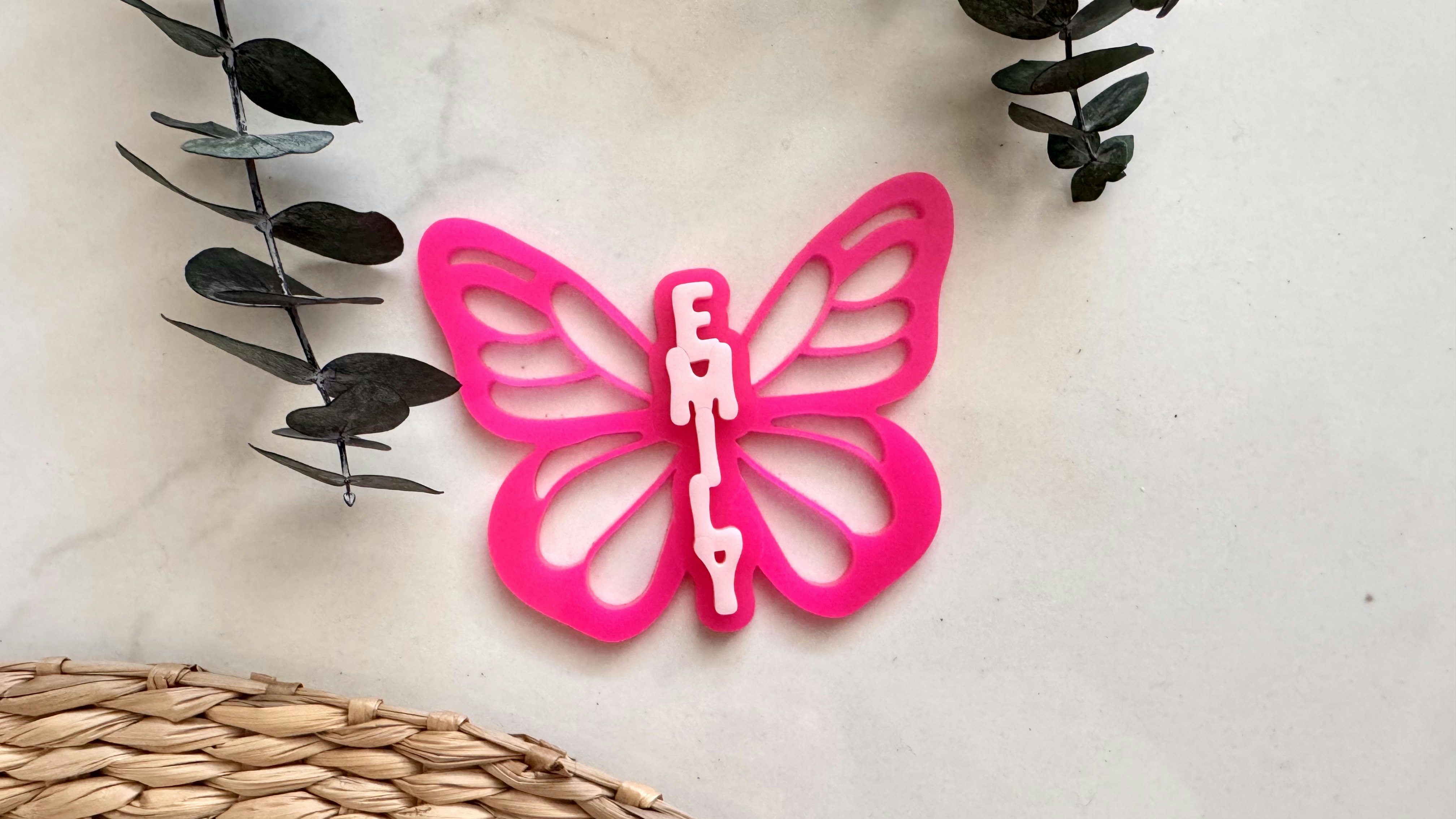 Butterfly Name Sign Tag