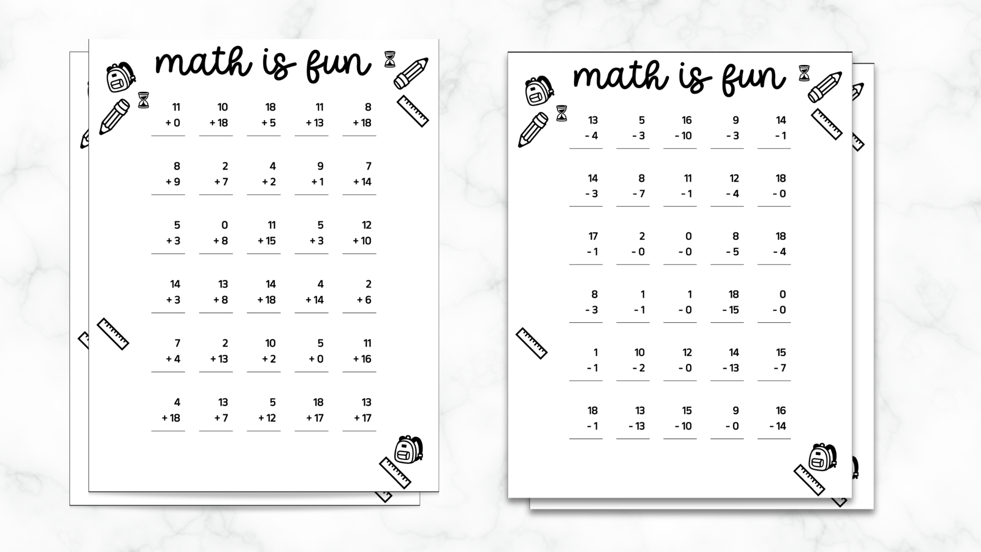 Math Worksheet Generator