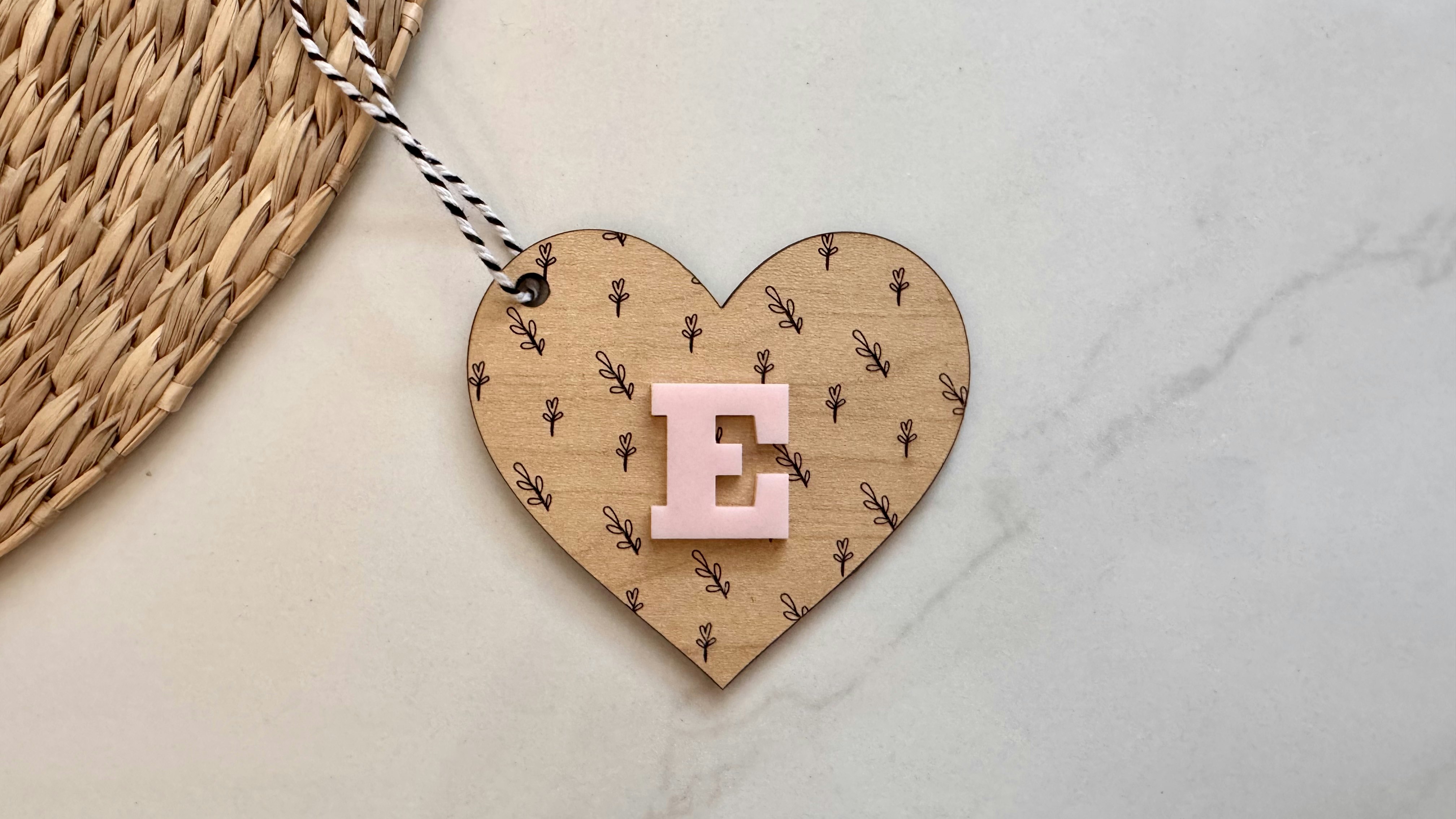 Valentines Heart Letter Tag