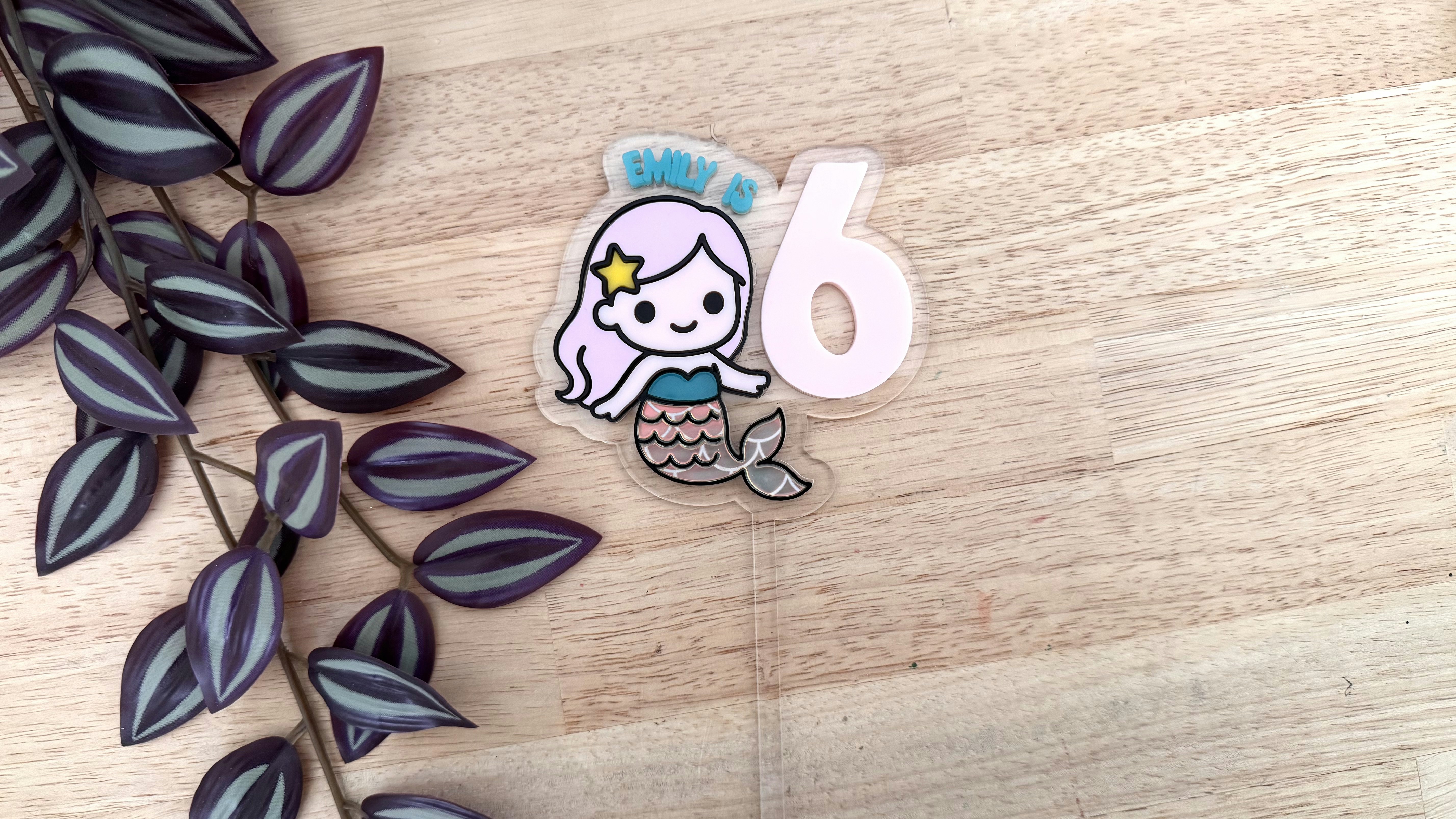 Mermaid Cake Topper