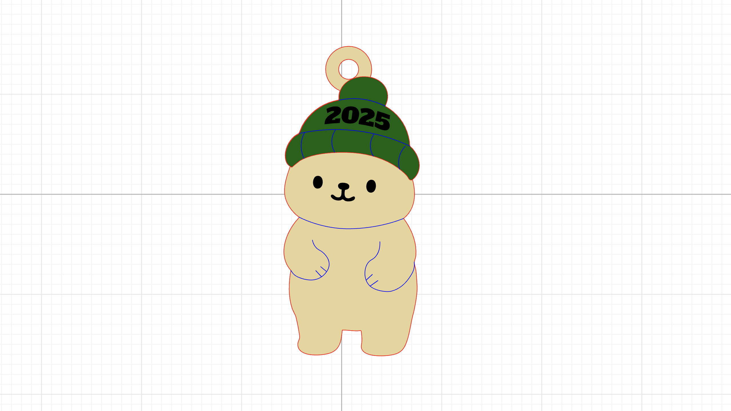 Bear With Beanie no tail