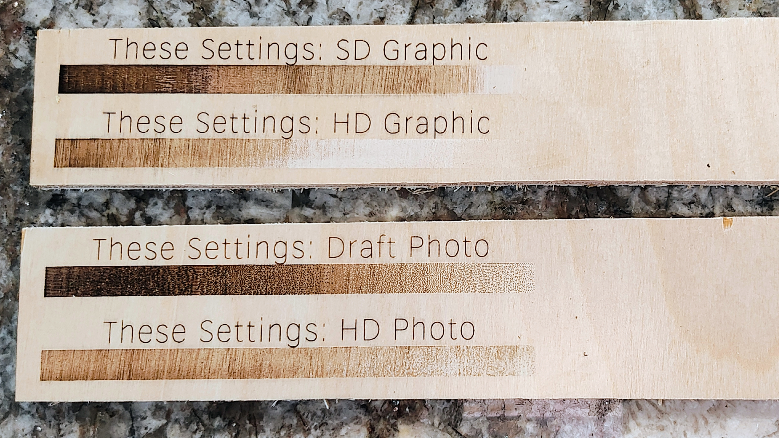Raster Engrave Tester