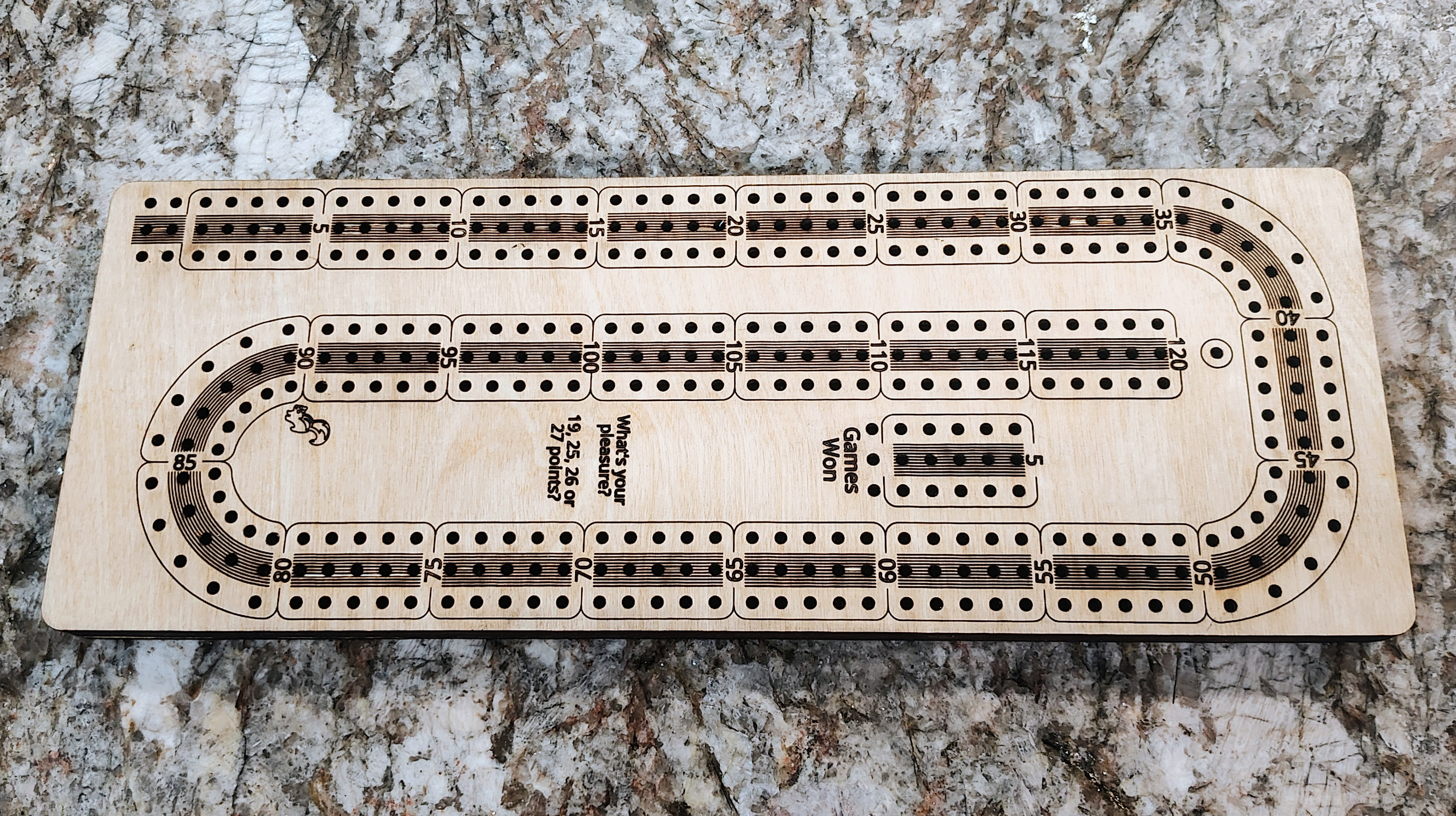 Traditional Cribbage Board