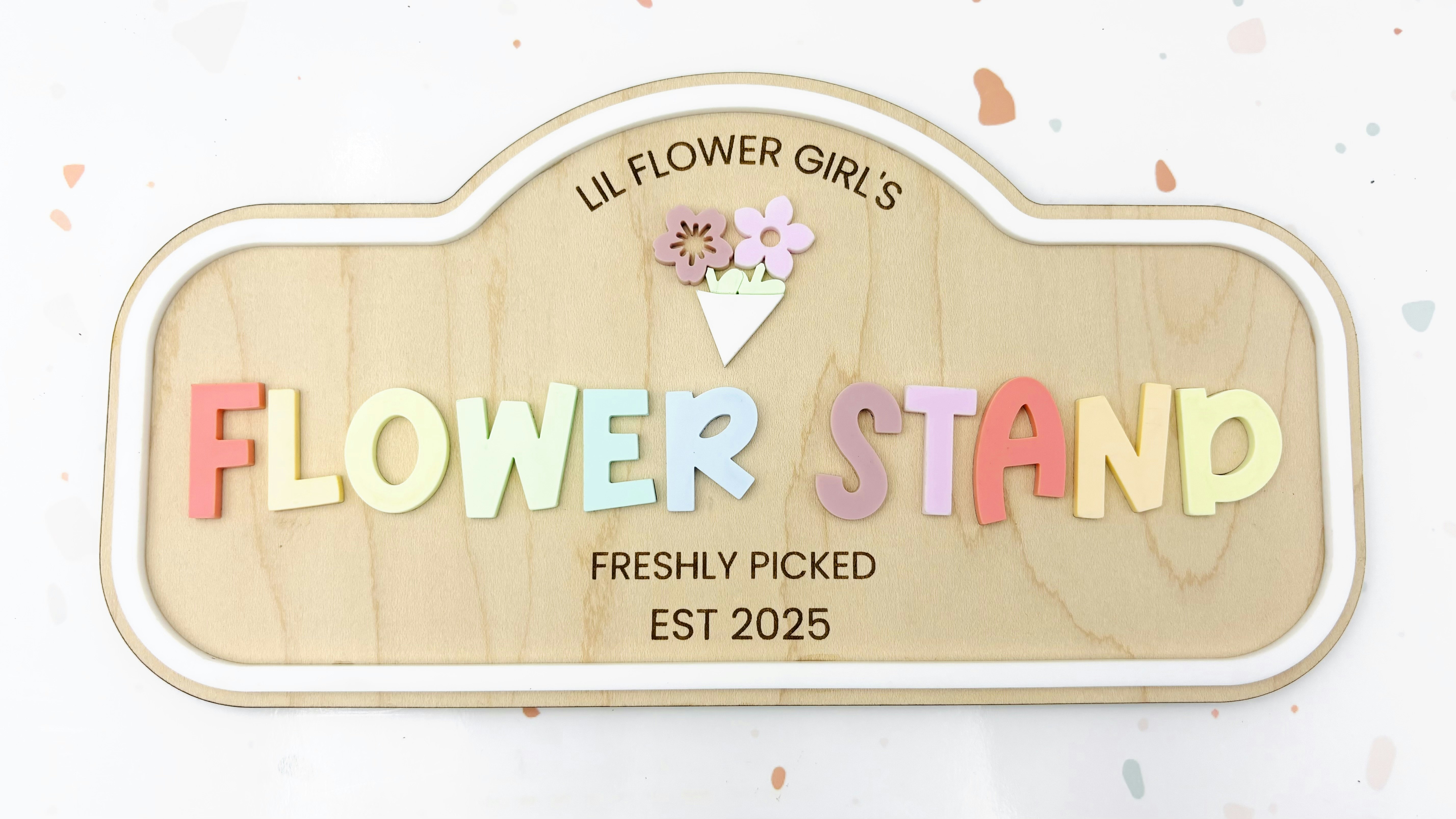 Pretend Play Flower Stand Sign