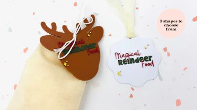 Reindeer Food 3d Print Tag