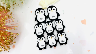 Penguin Family Ornament - 3 rows