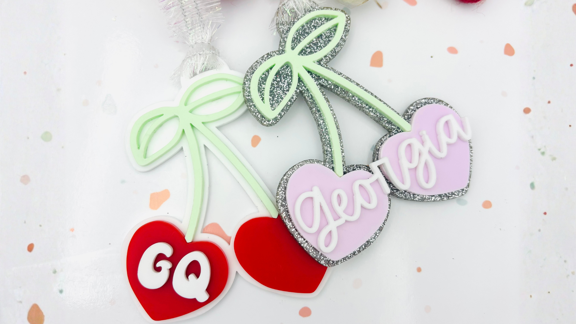 Cherry Heart Valentines Tag