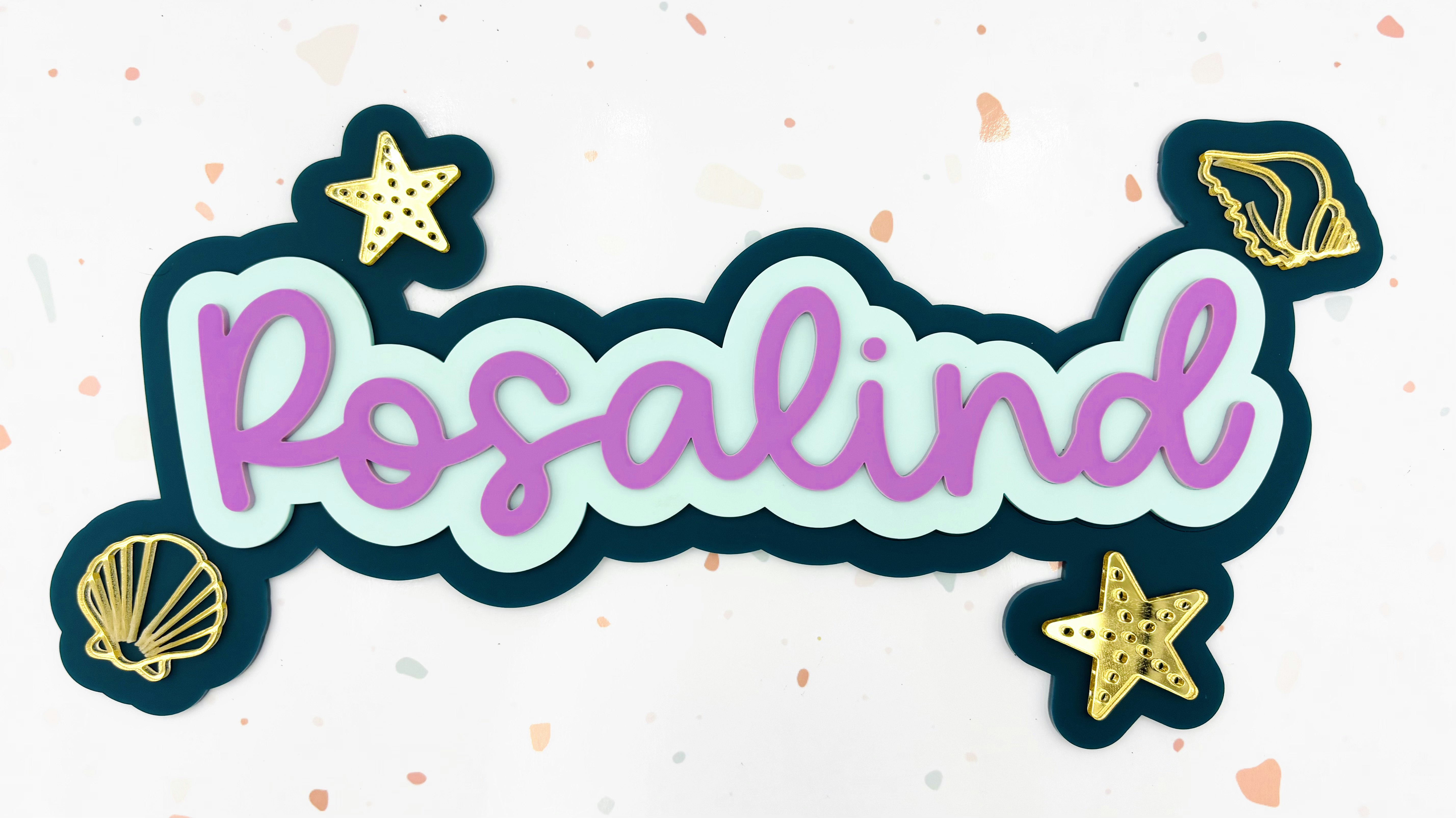 Seashell Layered Name Sign