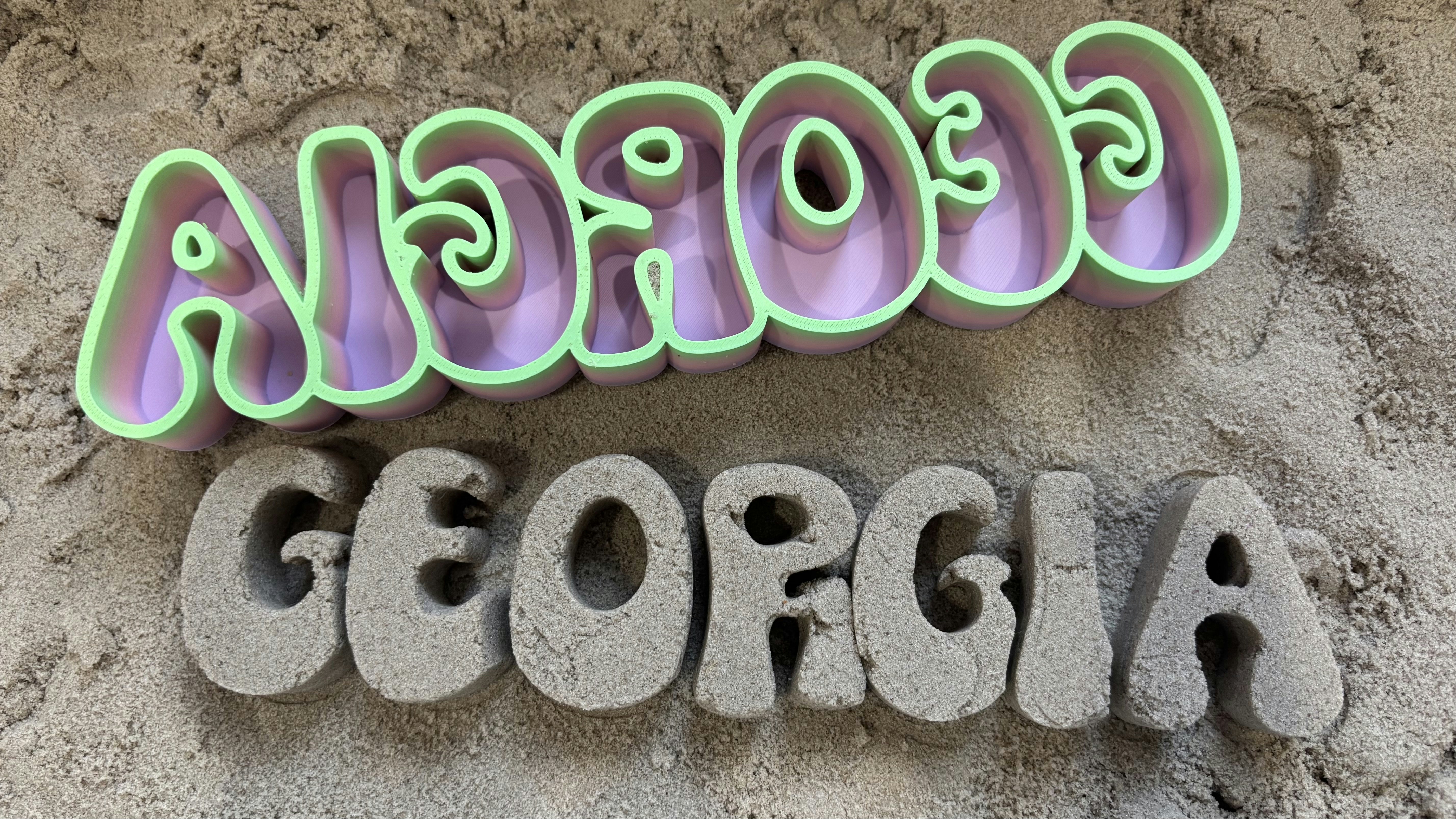 Sand Name Mold - 3D Print