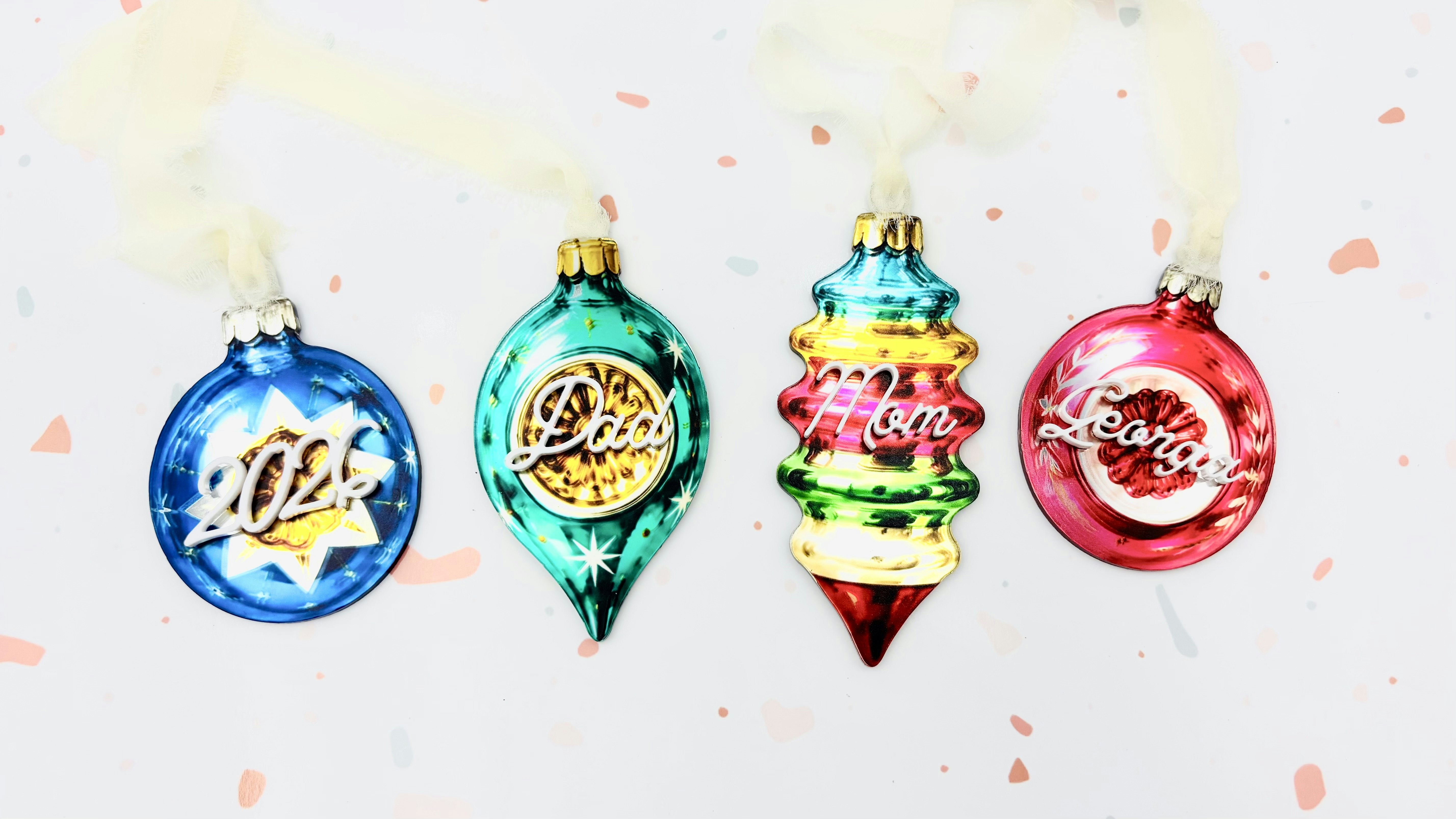 Mid Century Christmas Ornaments