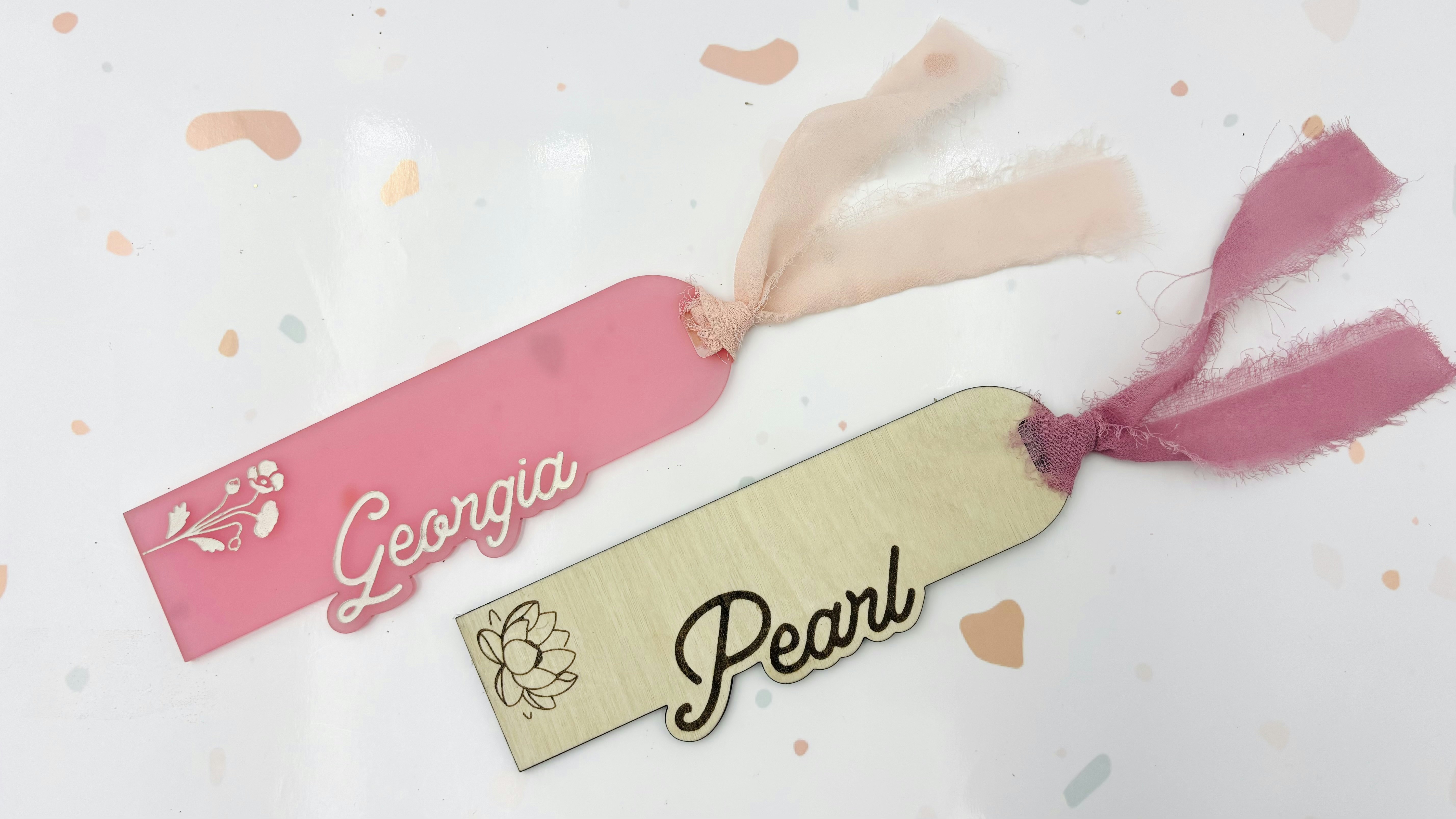Name & Birth Flower Bookmark
