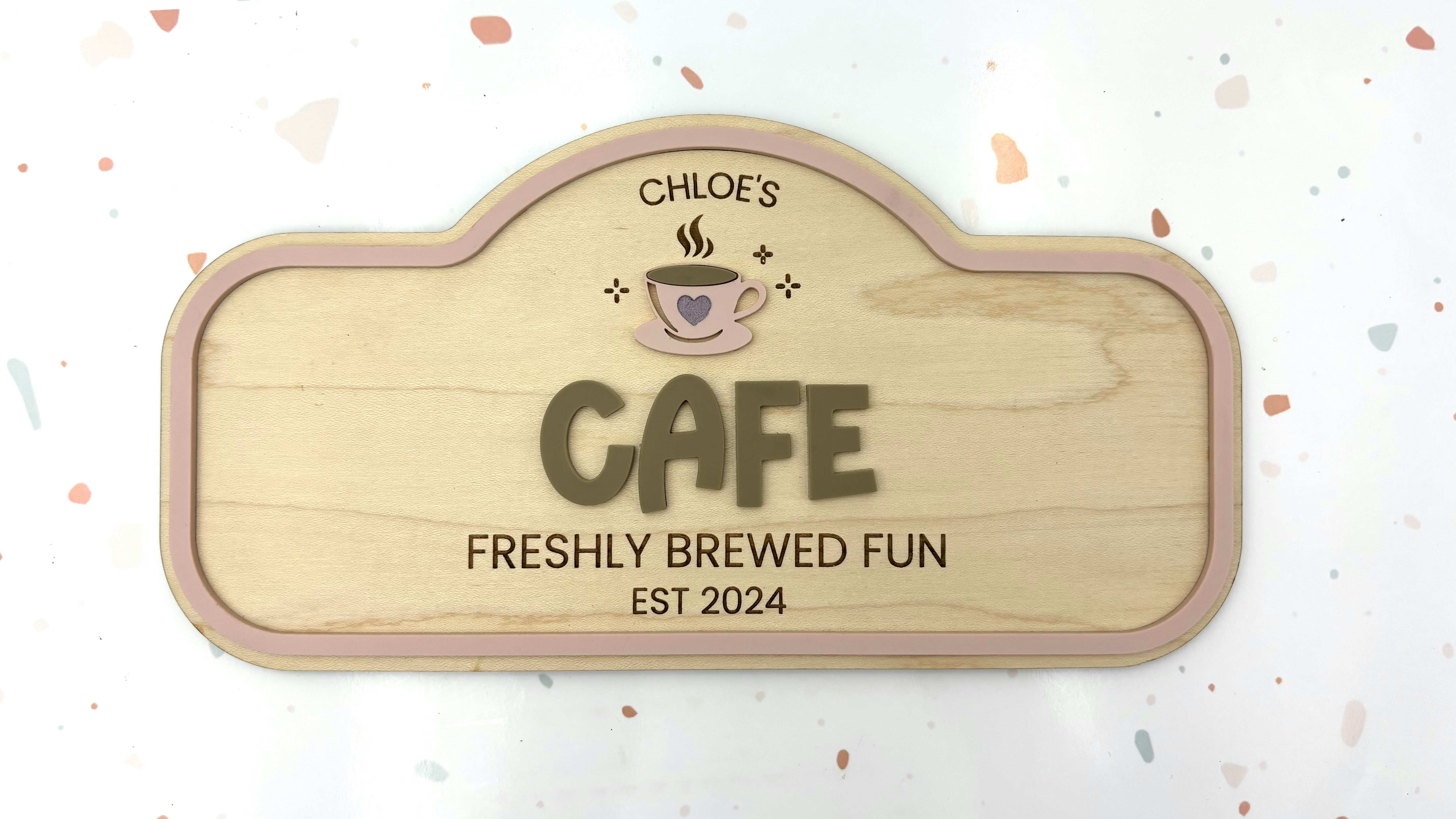 Pretend Play Cafe Sign