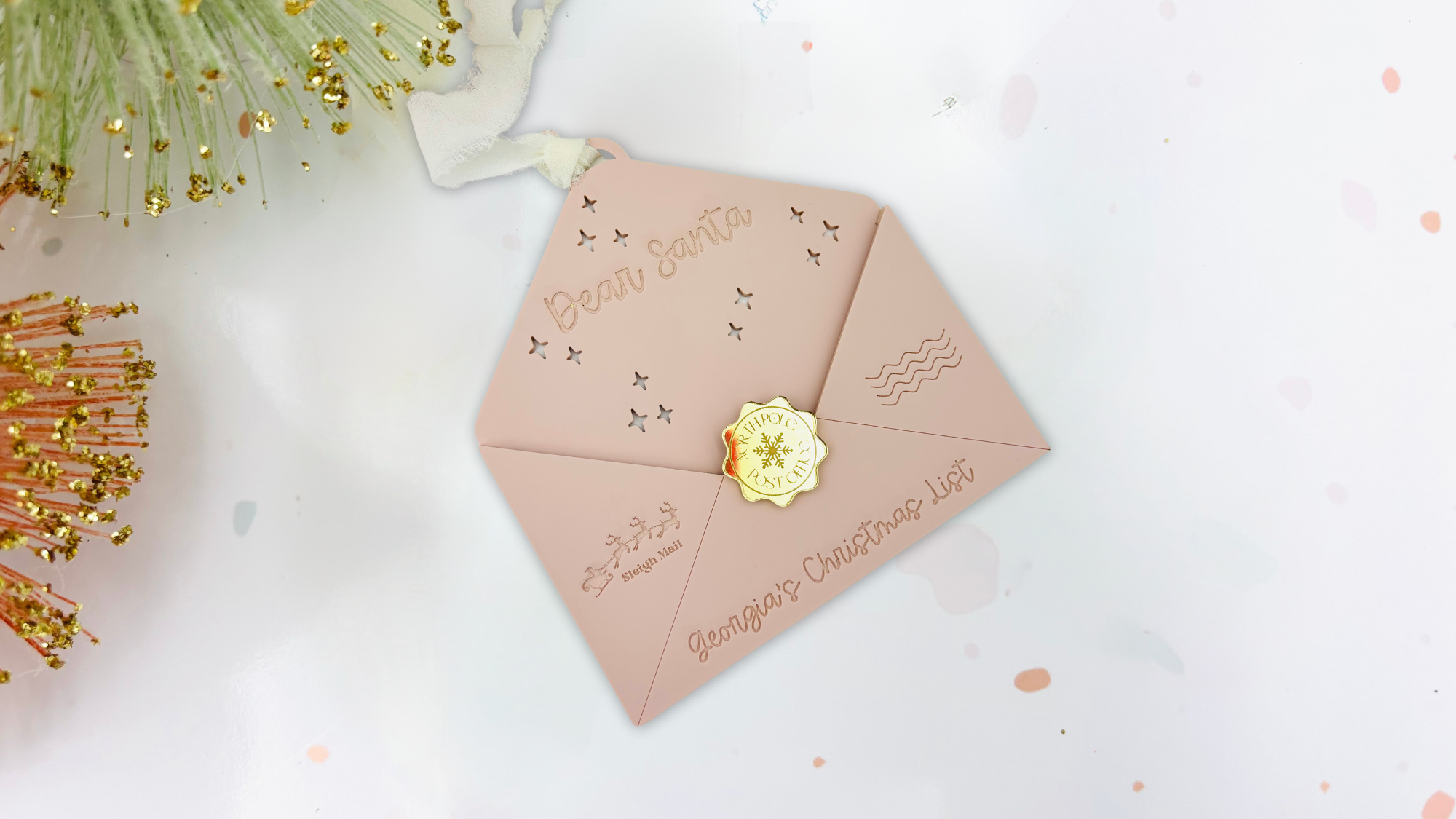 Letter To Santa Christmas Ornament