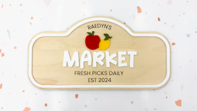 Pretend Play Market Sign