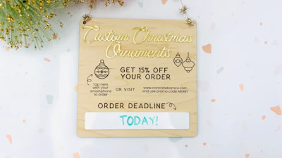 Custom Christmas Ornament Signage