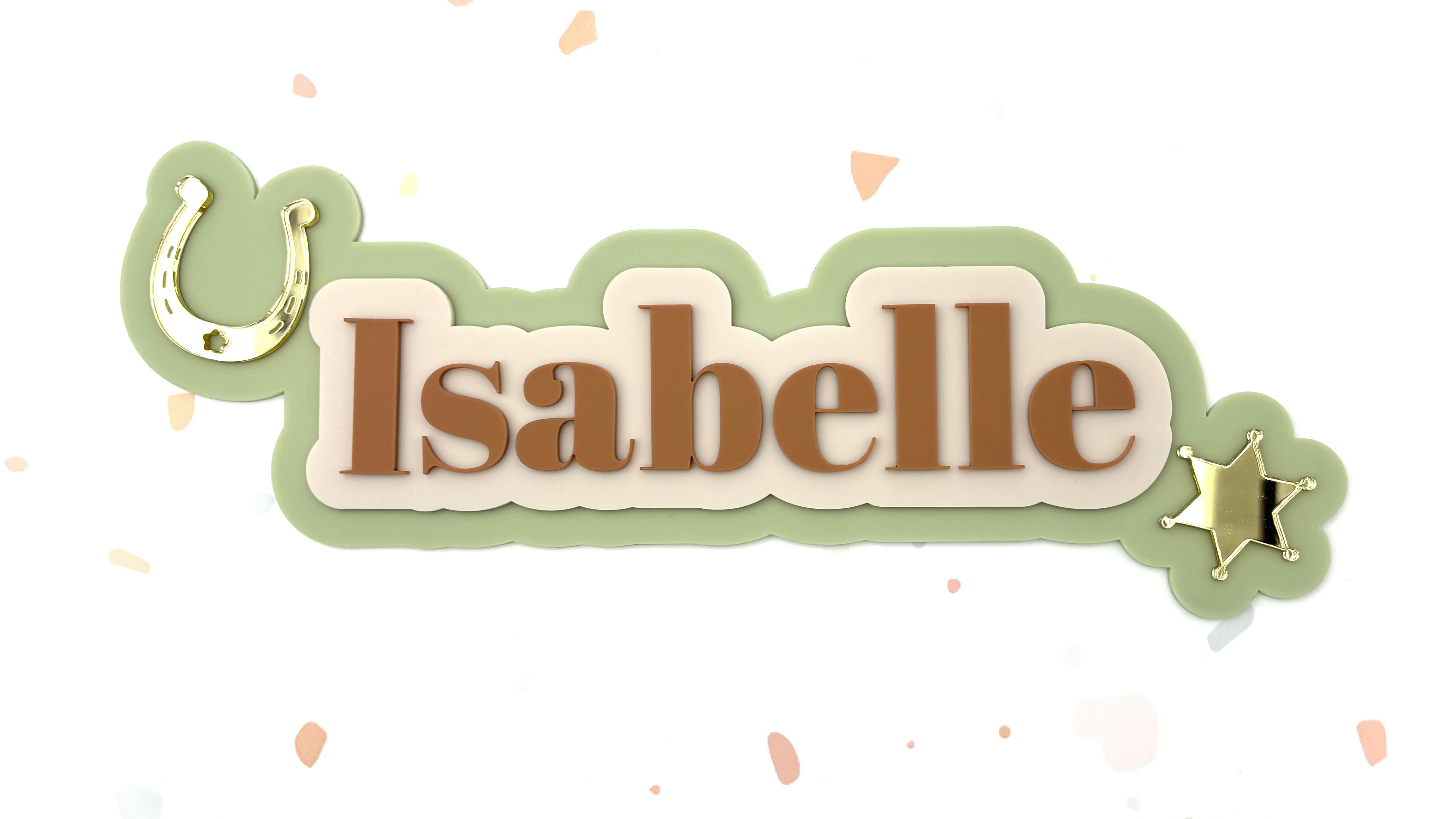 Western Layered Name Sign