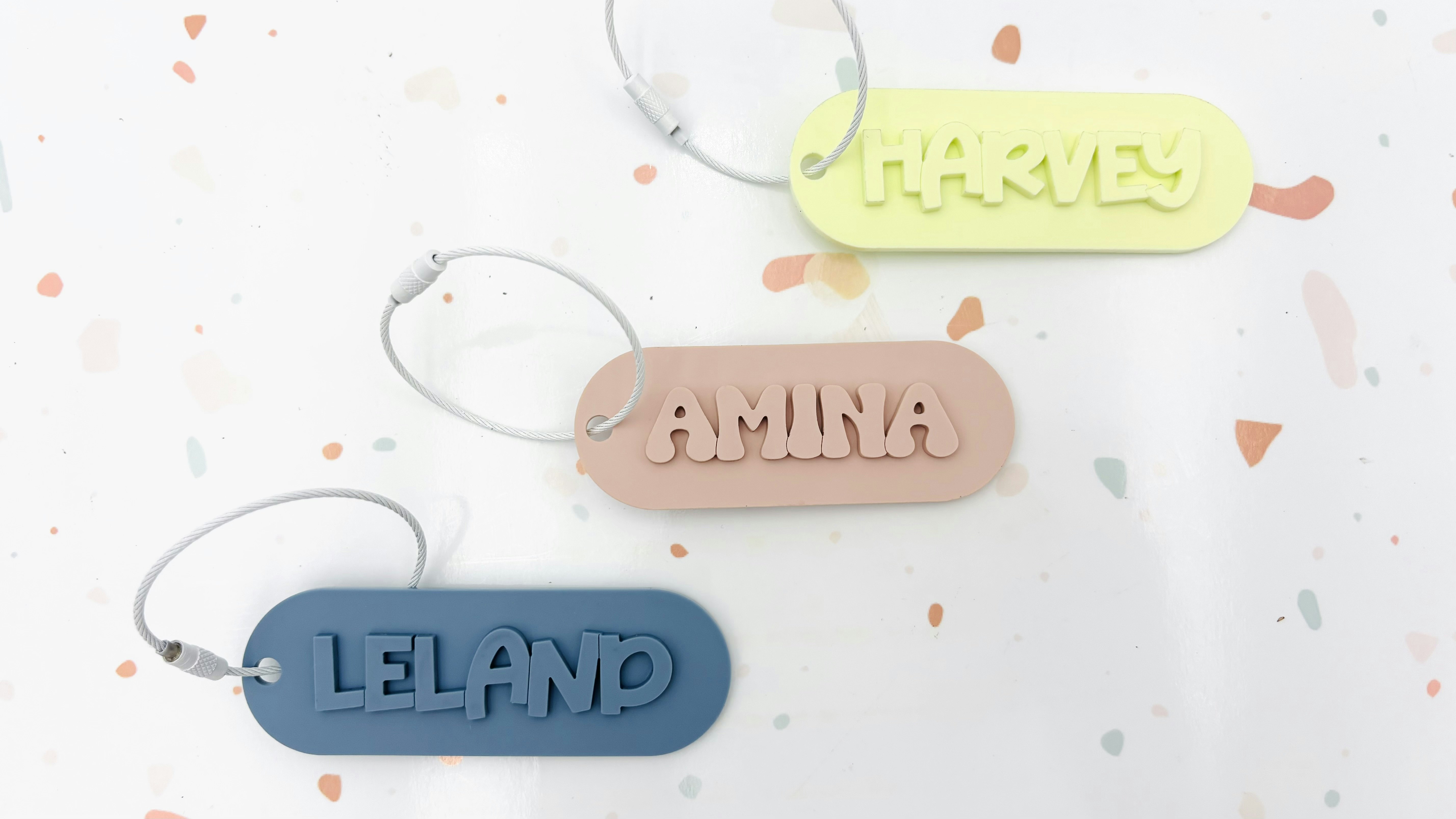 Pill Shaped Bag Tag