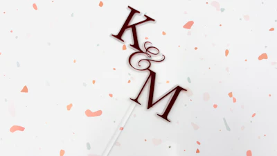 Initials Wedding Cake Topper