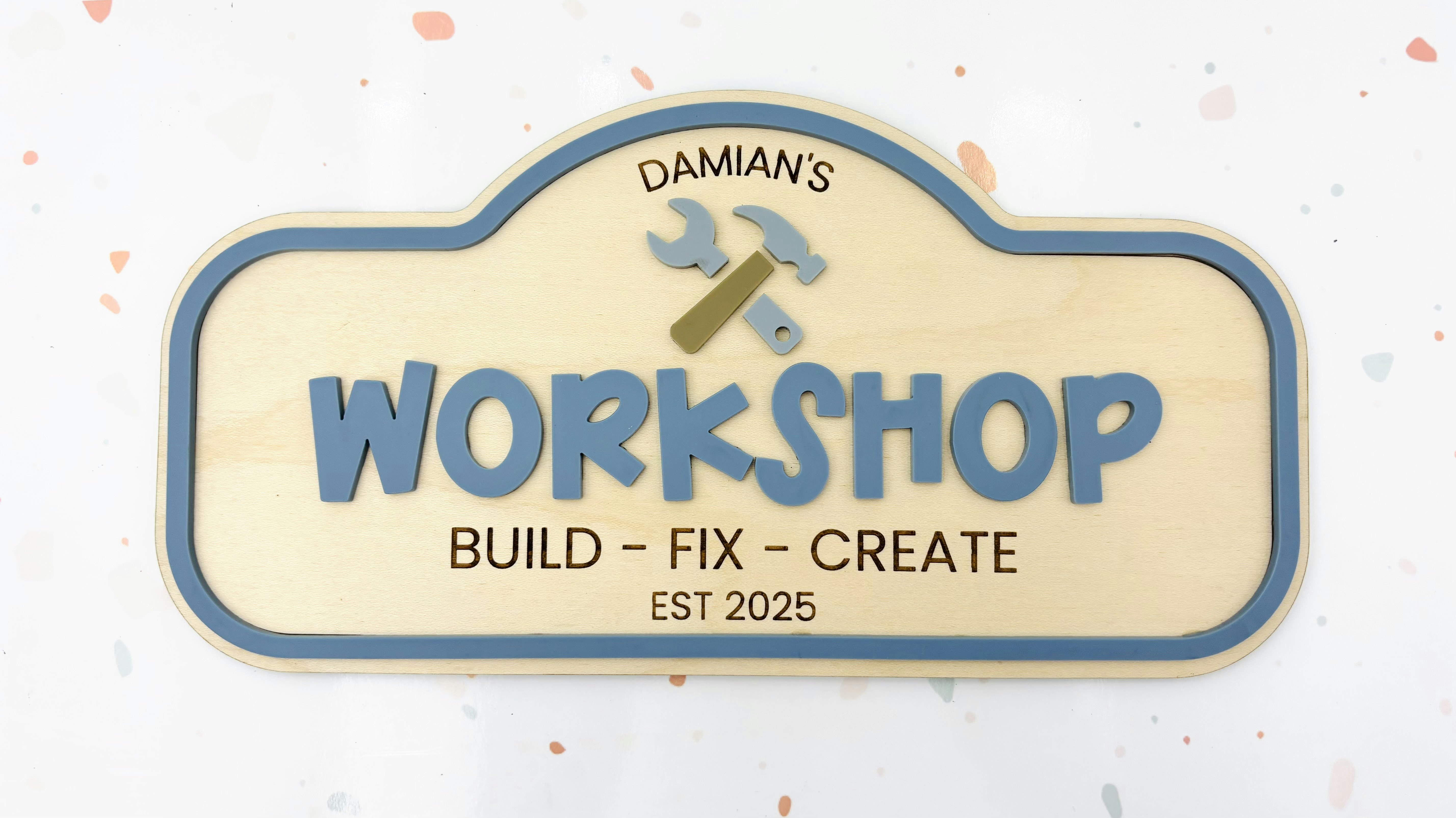 Pretend Play Workshop Sign