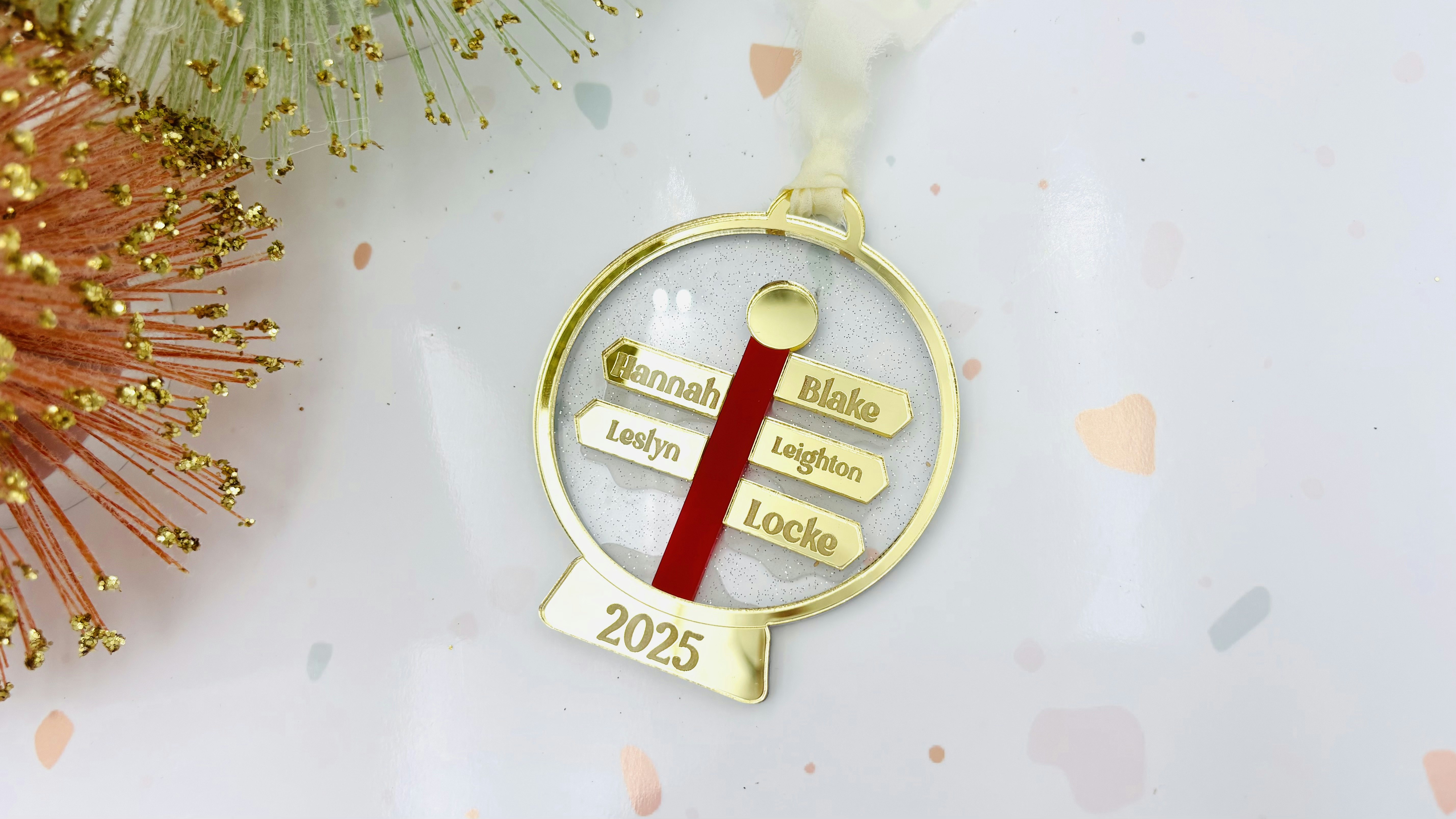 Family Snow Globe Ornament