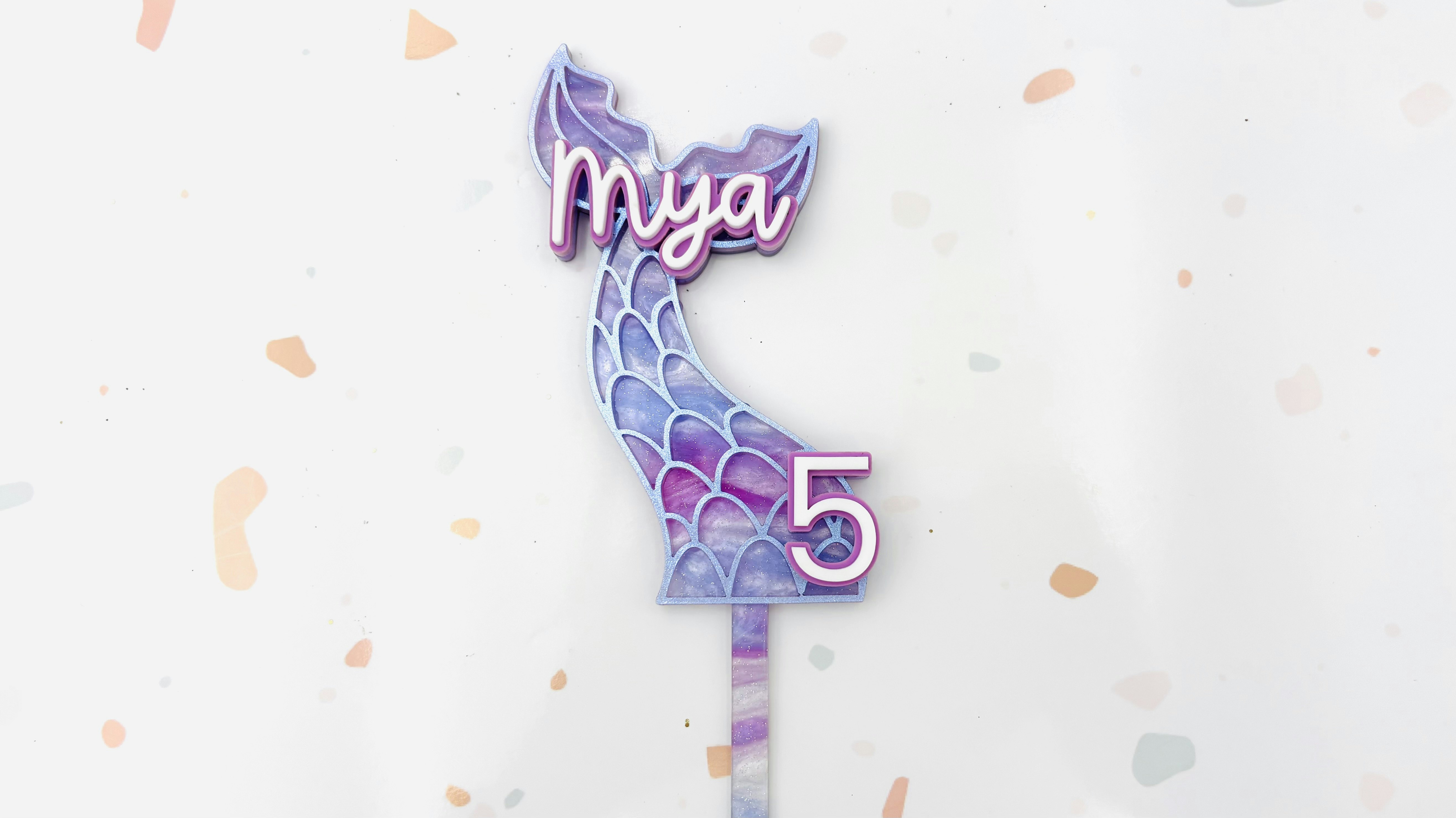 Mermaid Tail Cake Topper