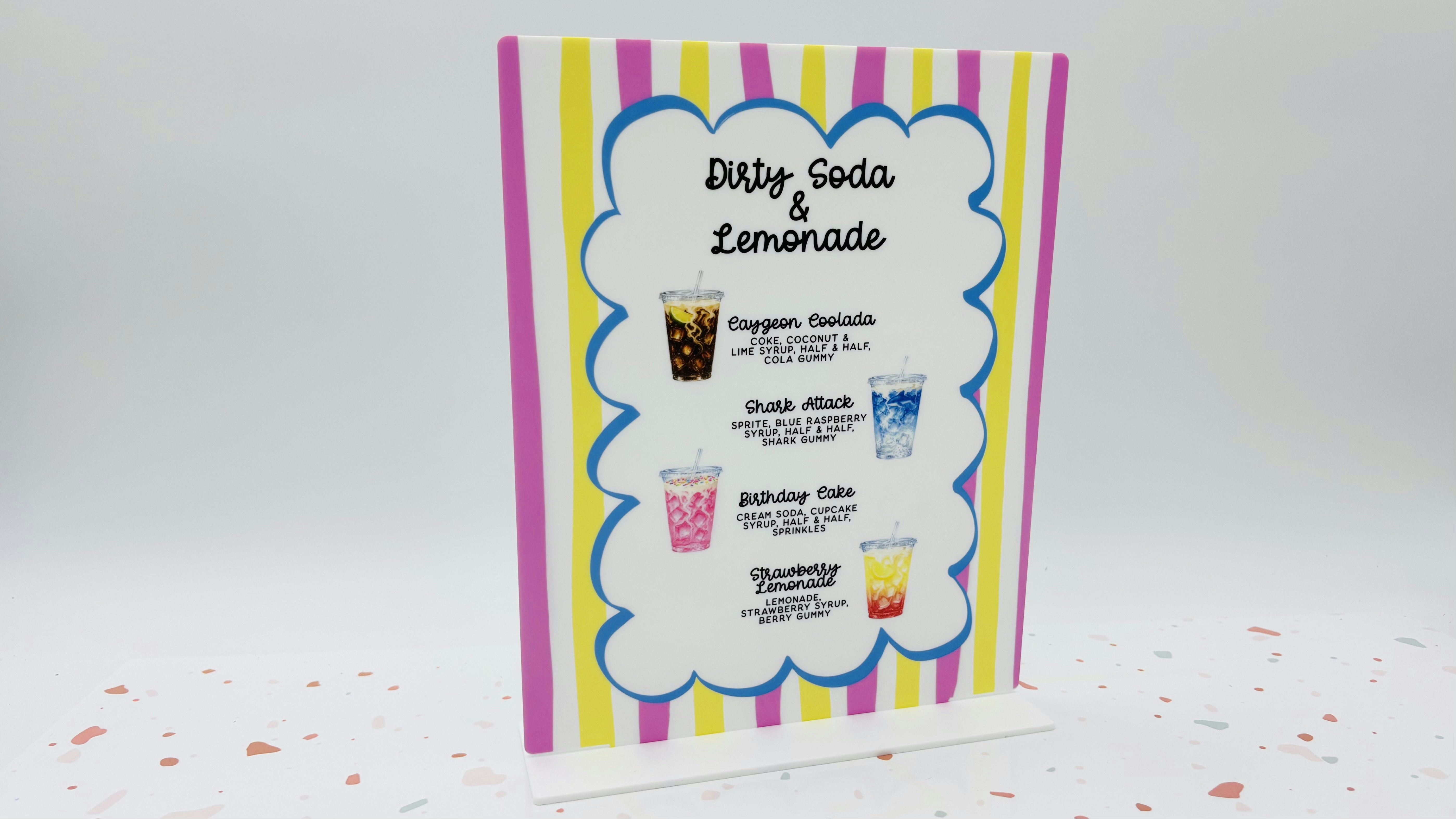Whimsical Menu Sign