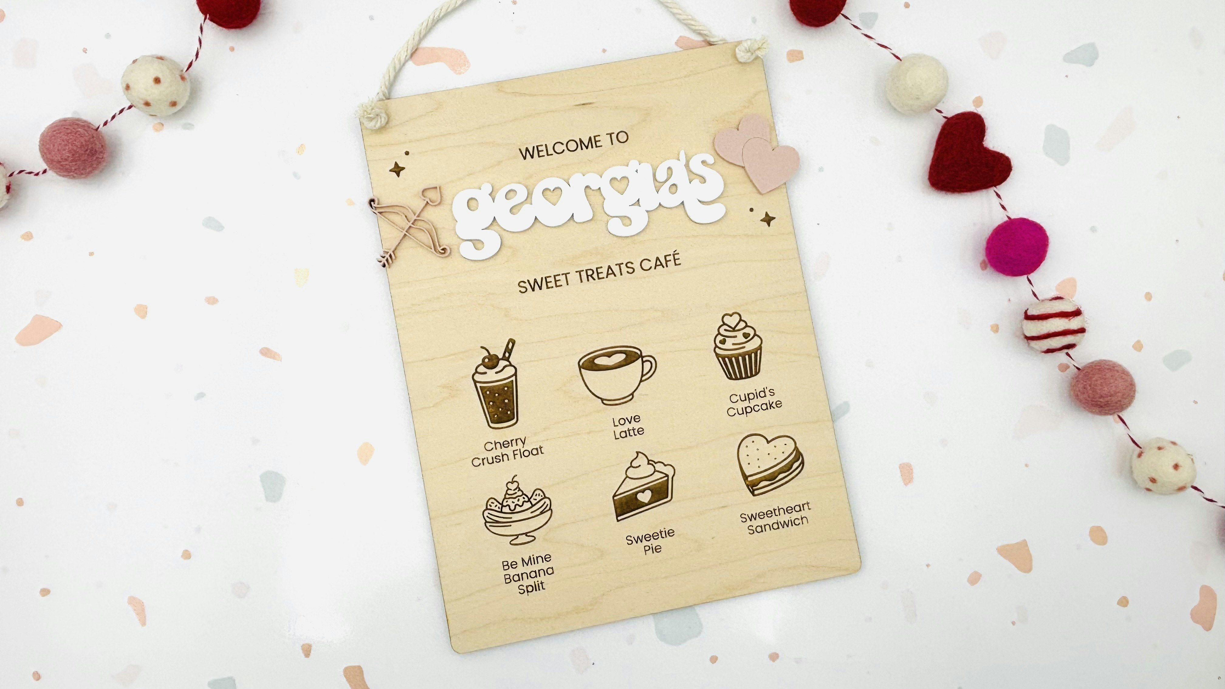 Valentine's Play Kitchen Menu