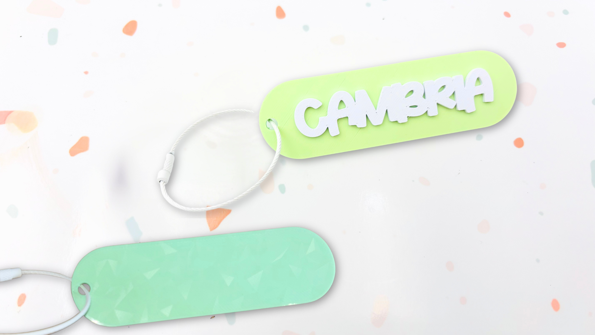 Pill Shaped Bag Tag - 3d Print