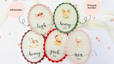 Watercolor Print & Cut Christmas Ornament