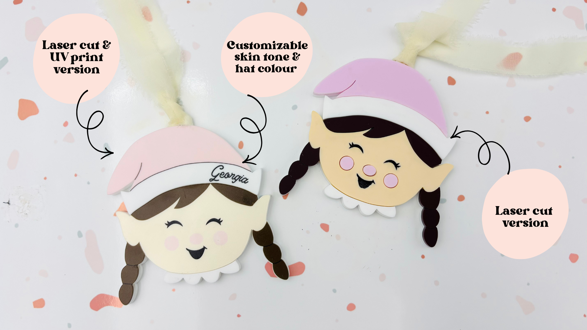 Girl Elf Face Ornament