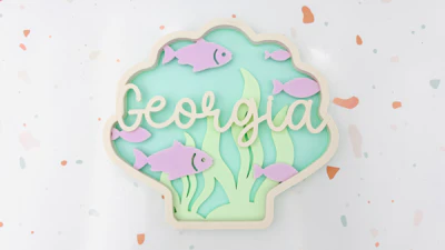 Layered Seashell Name Sign