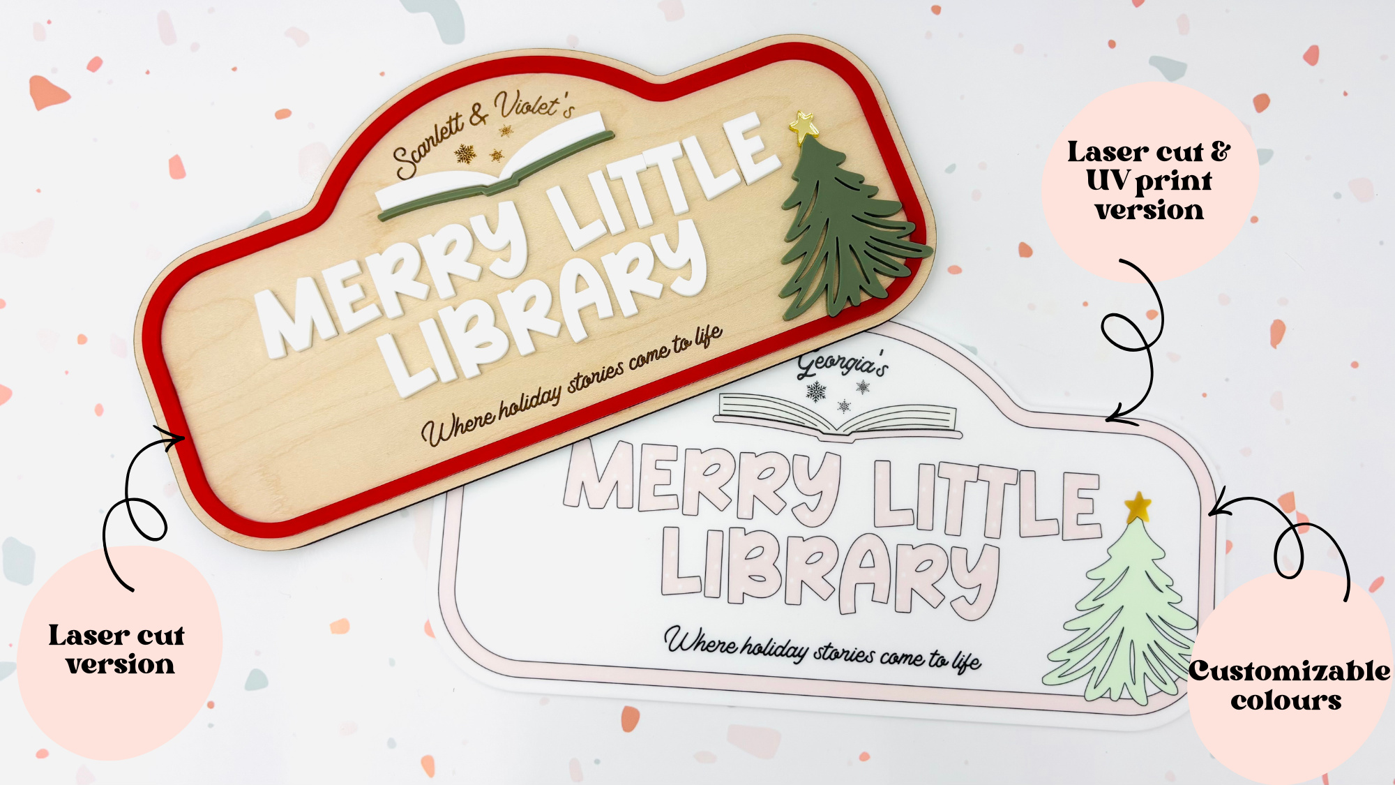 Pretend Play Christmas Library