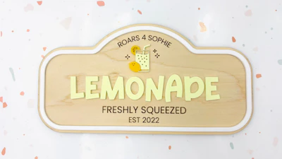 Pretend Play Lemonade Sign