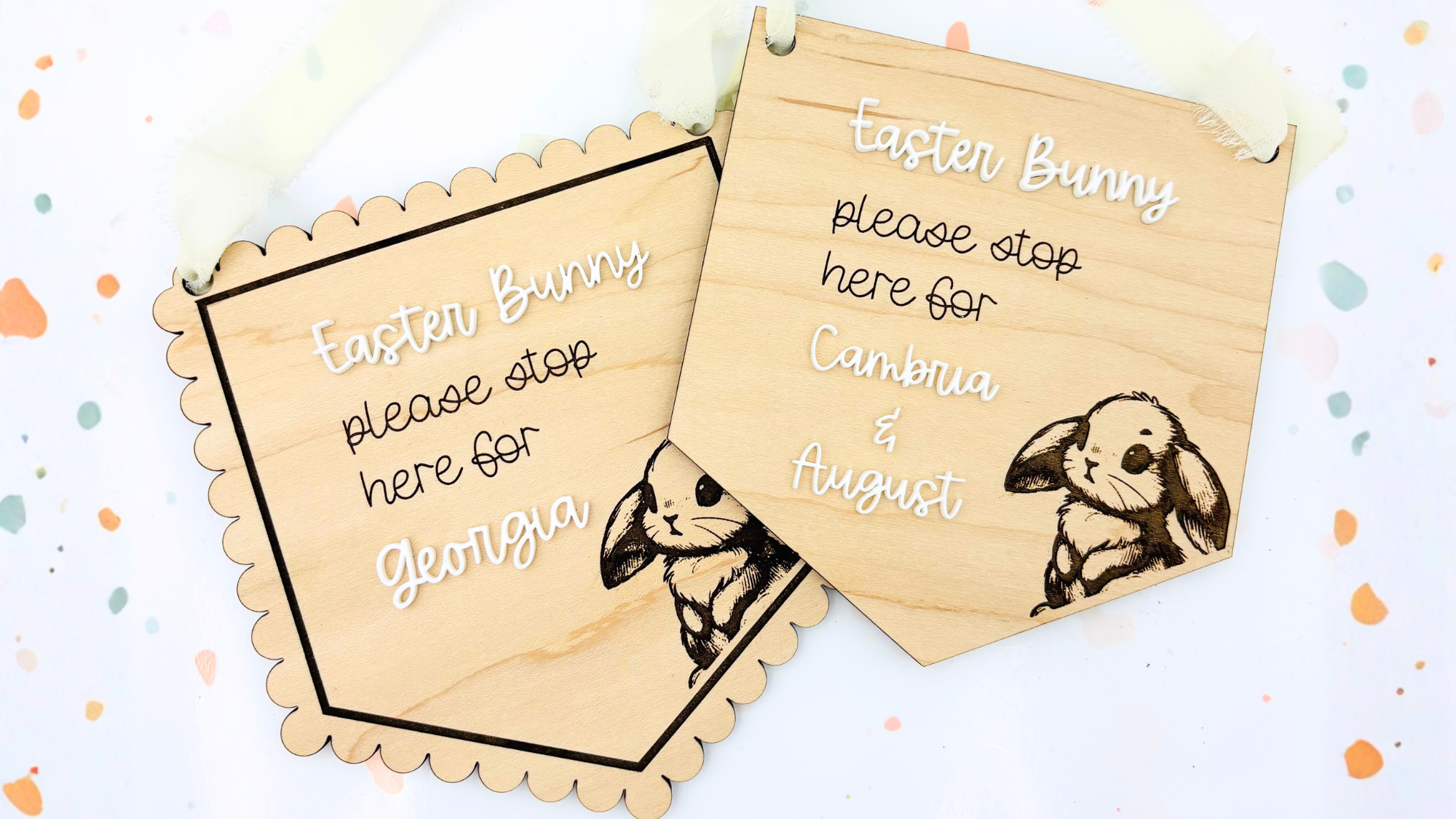 Easter Bunny Please Stop Here Sign