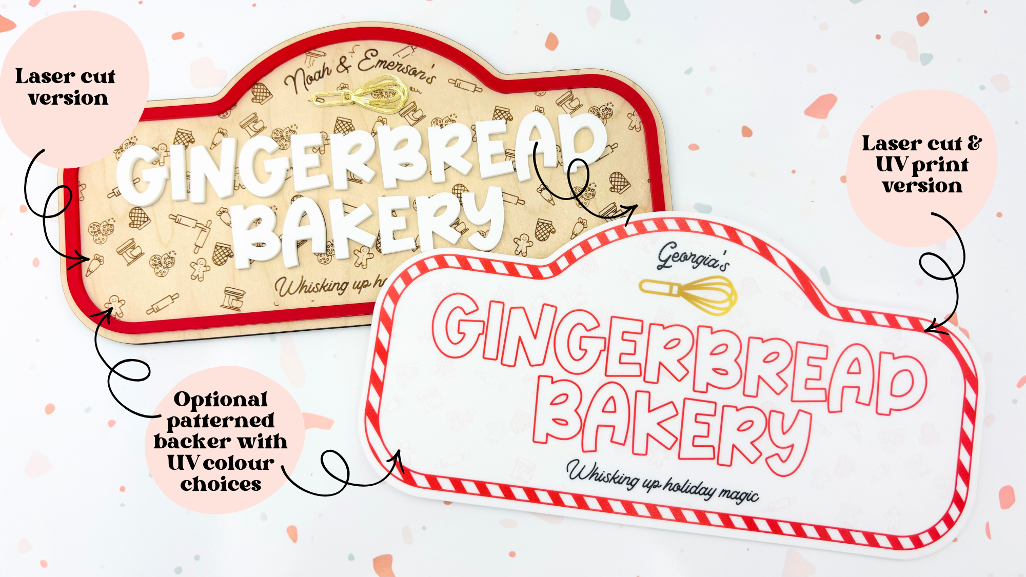 Pretend Play Christmas Bakery Sign