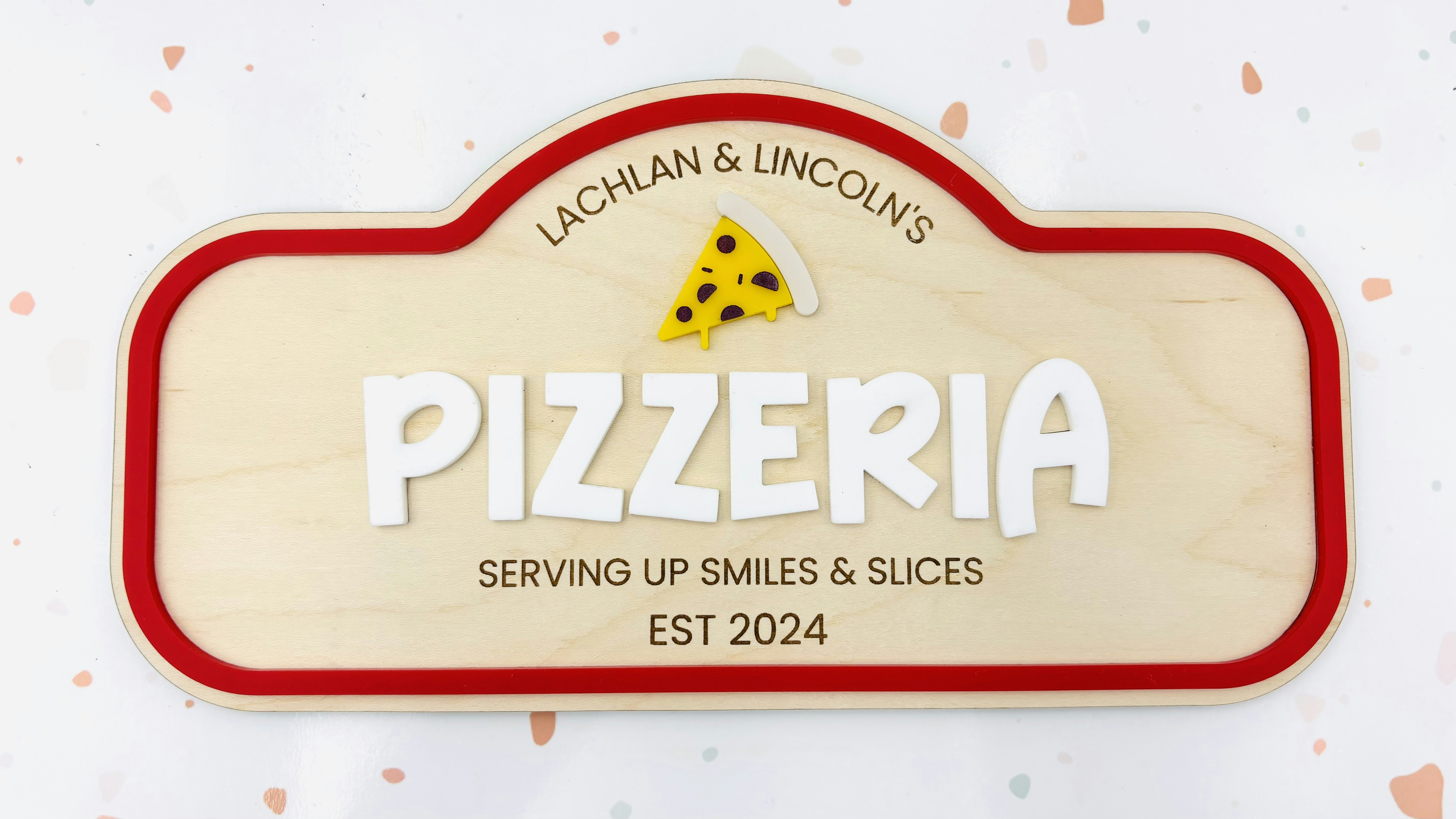 Pretend Play Pizzeria Sign
