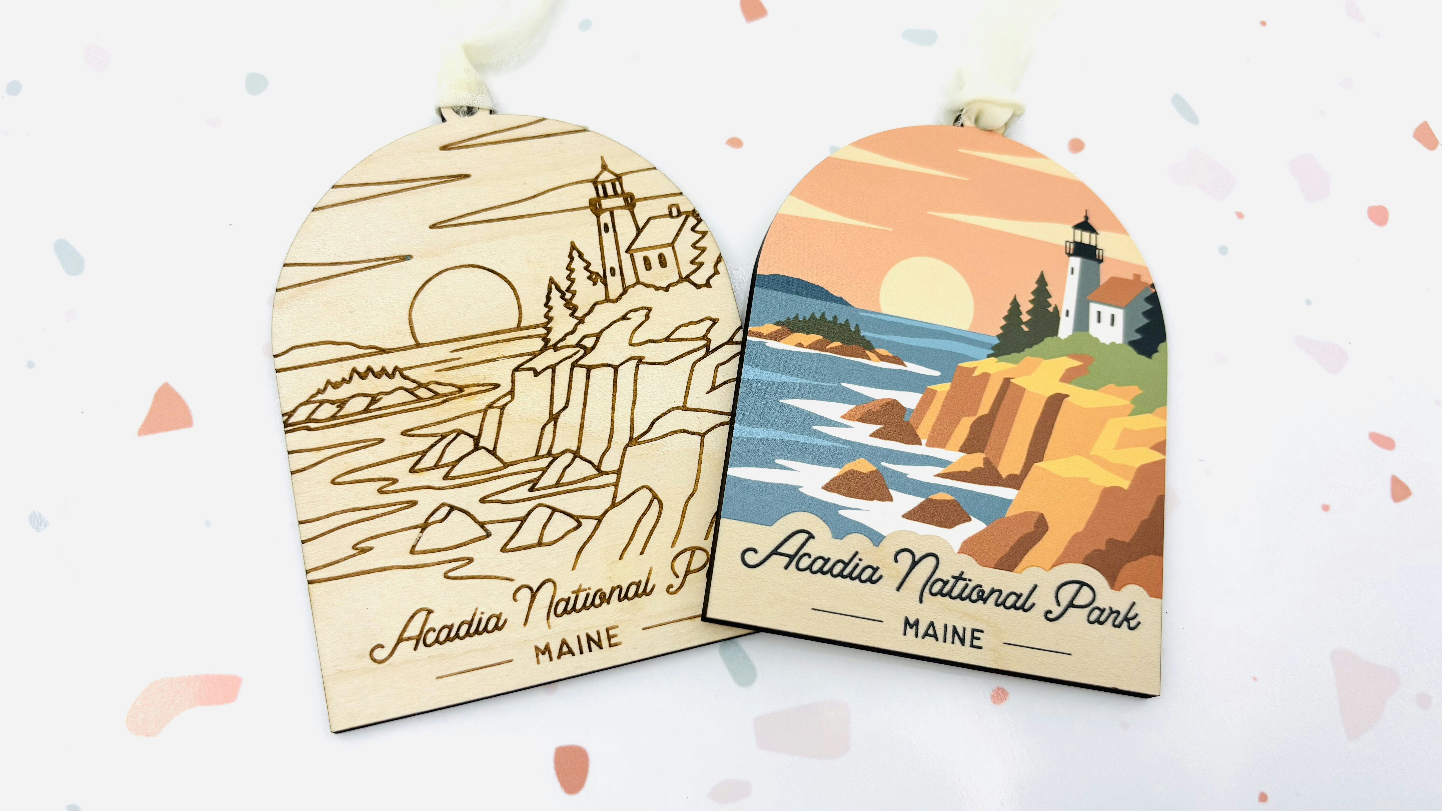 Acadia Lighthouse Ornament/Magnet/Sticker