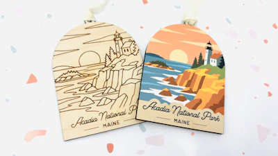 Acadia Lighthouse Ornament/Magnet/Sticker