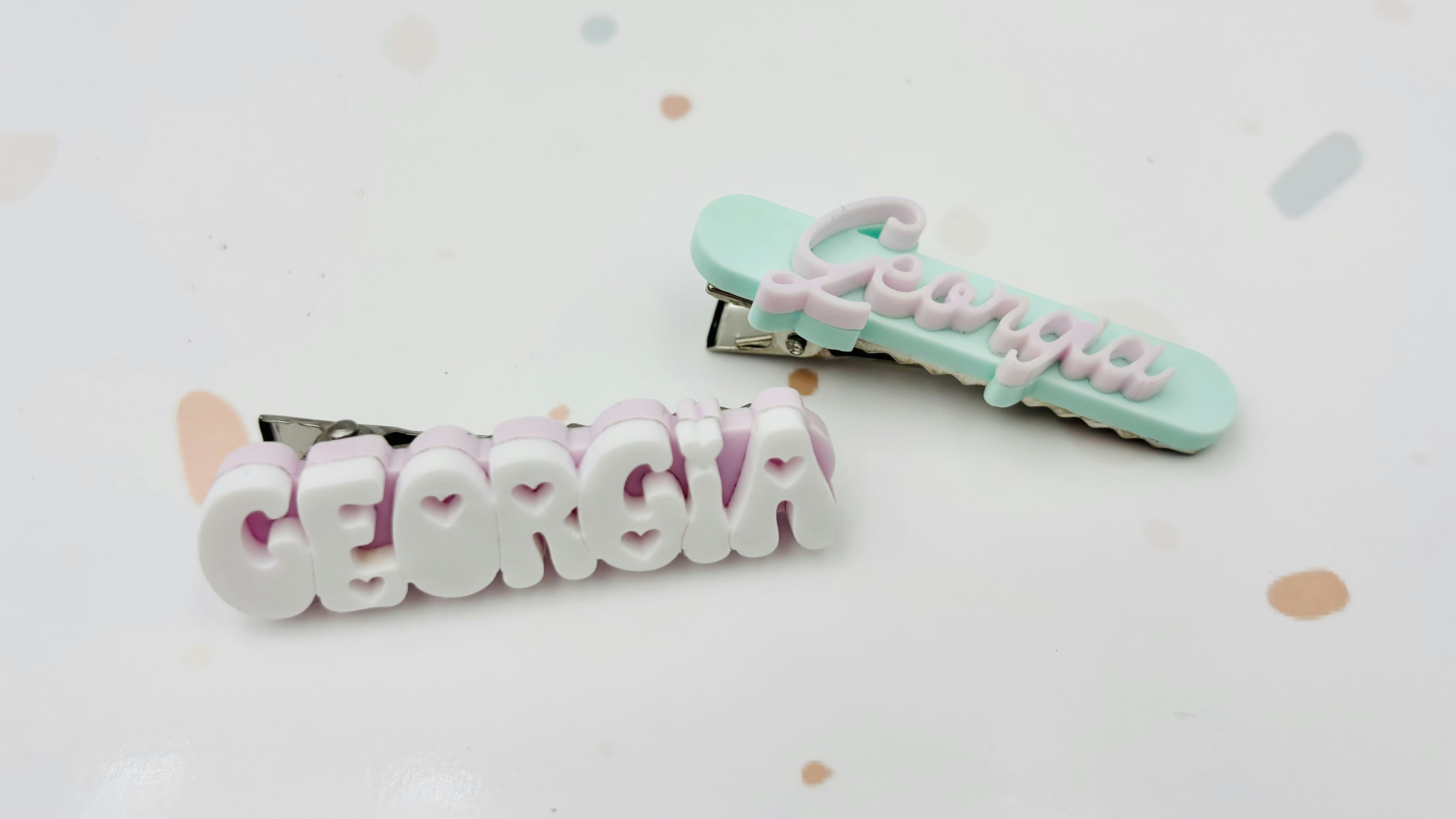 Name Hair Clips