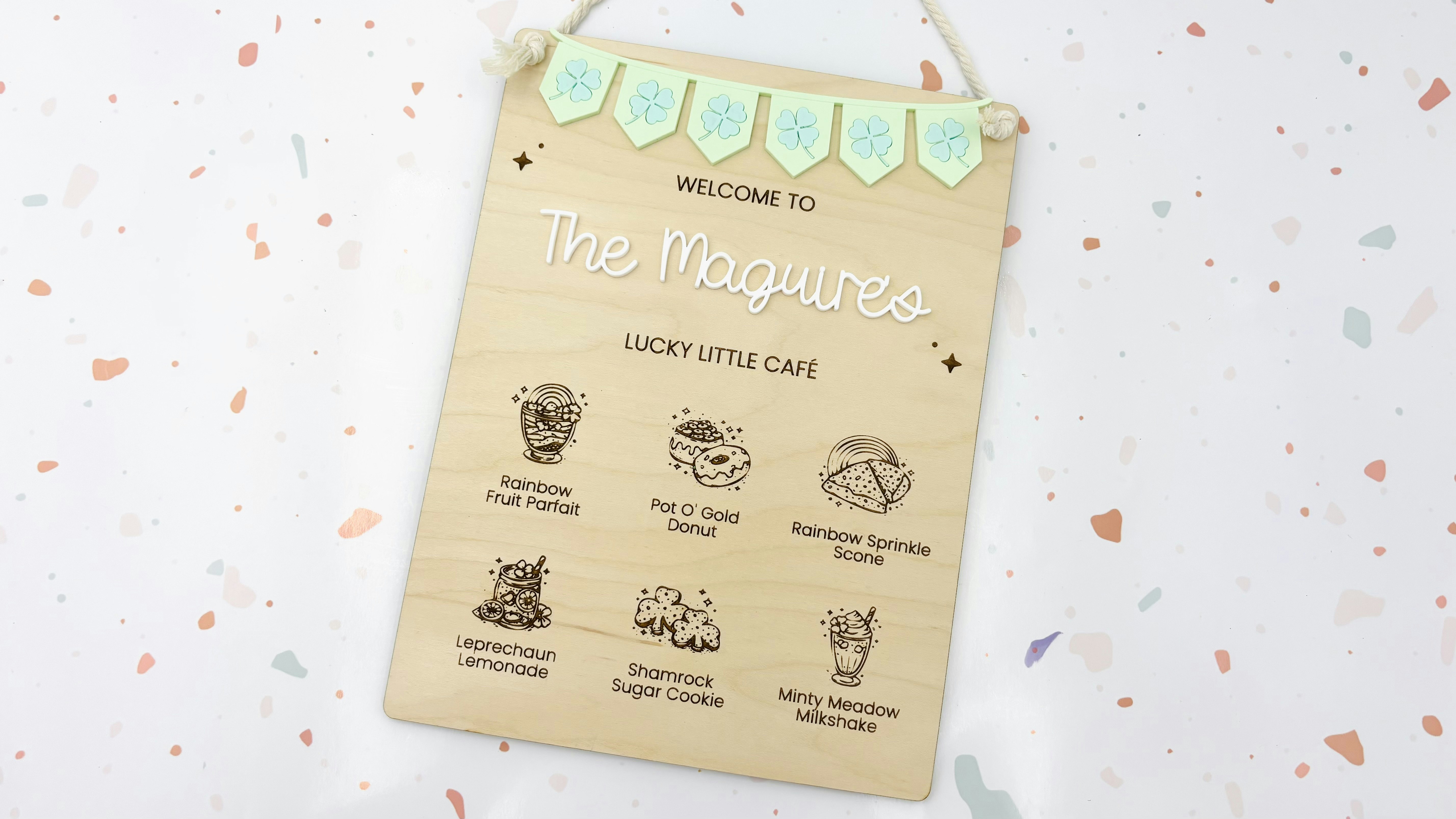 St. Patrick's Day Play Kitchen Menu