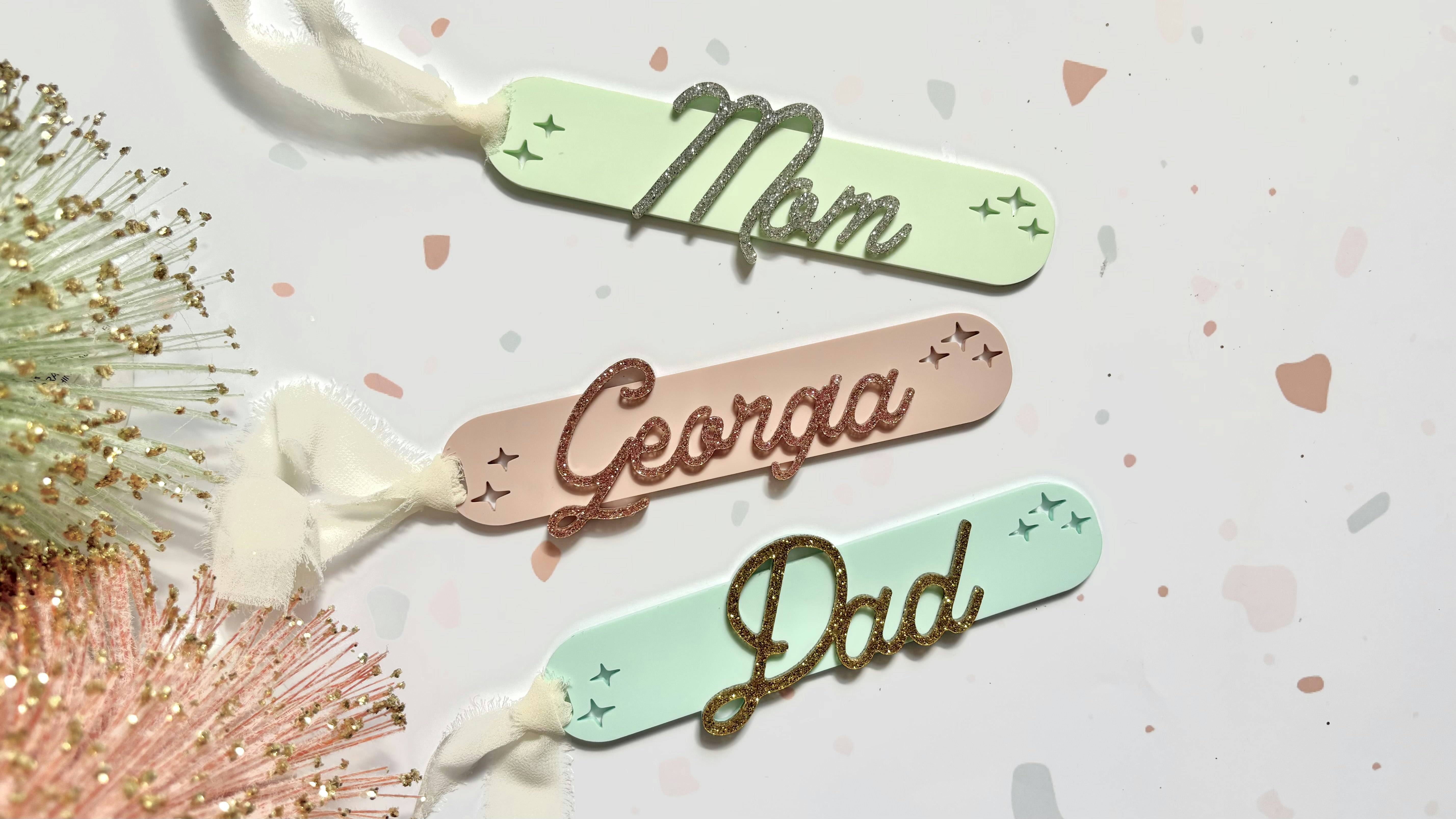 Mid Century Stocking Tag