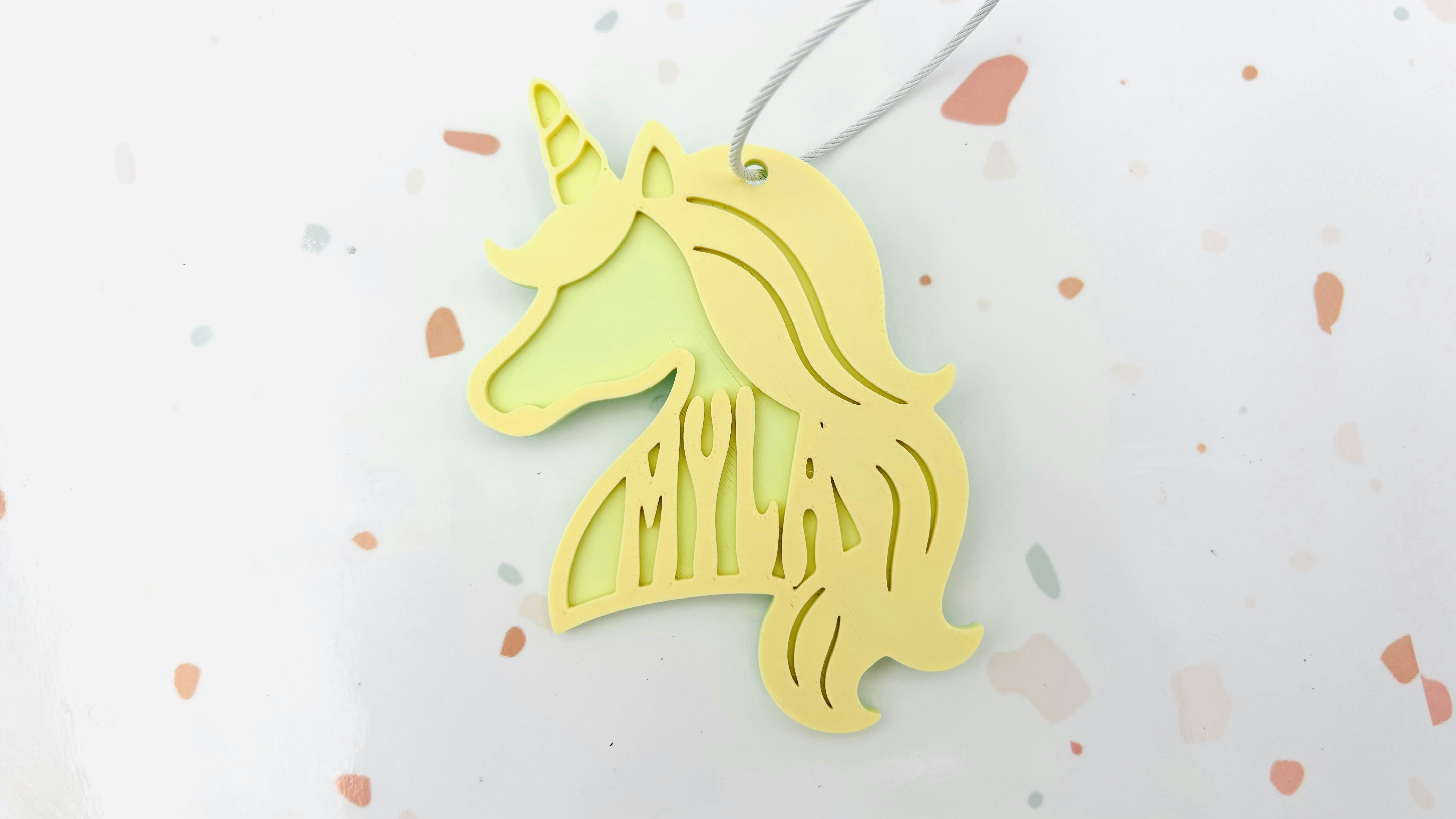 Unicorn Tag - 3d Print