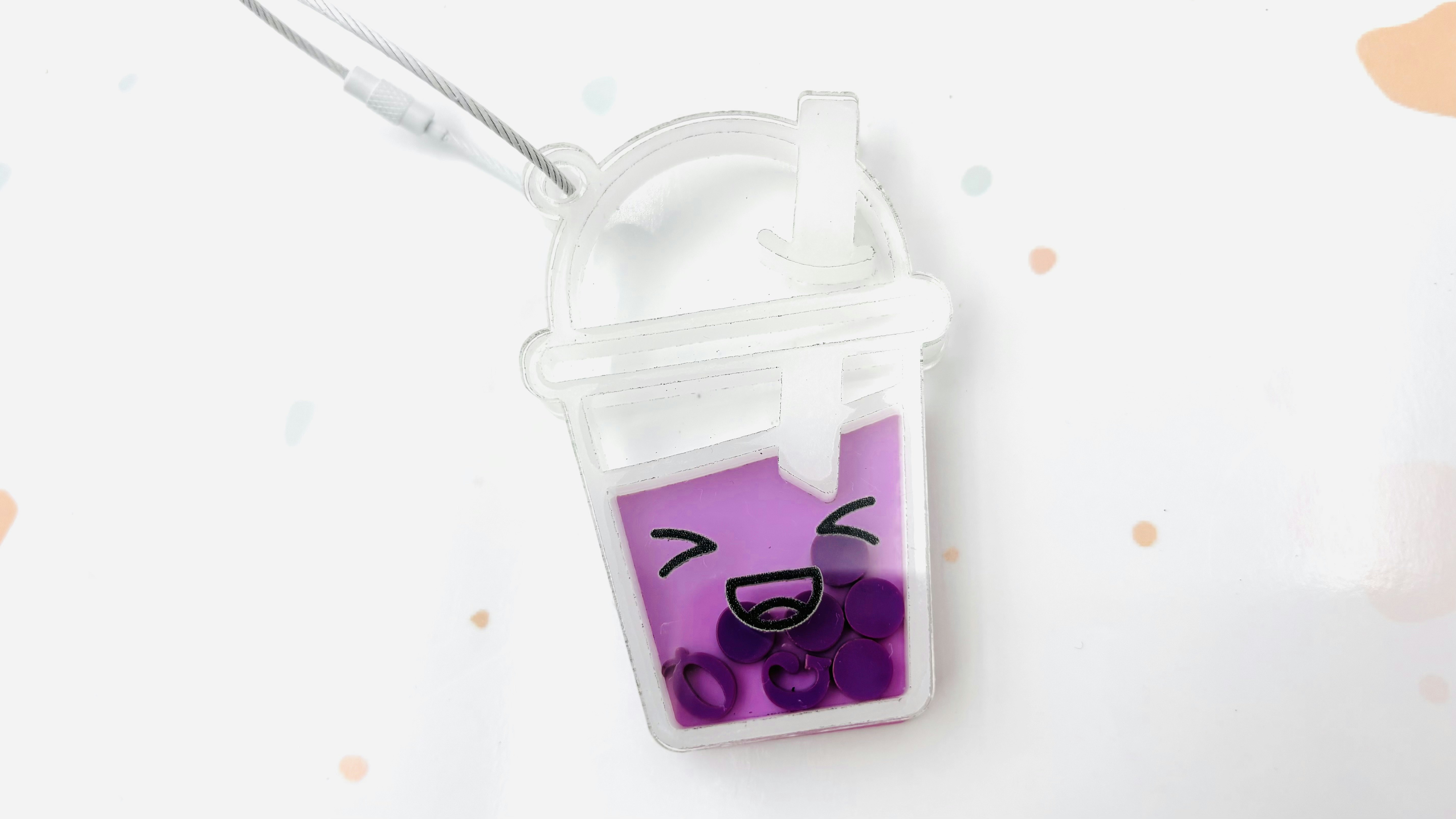 Boba Bubble Tea Bag Tag/Keychain