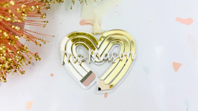 Heart Pencil Teacher Ornament
