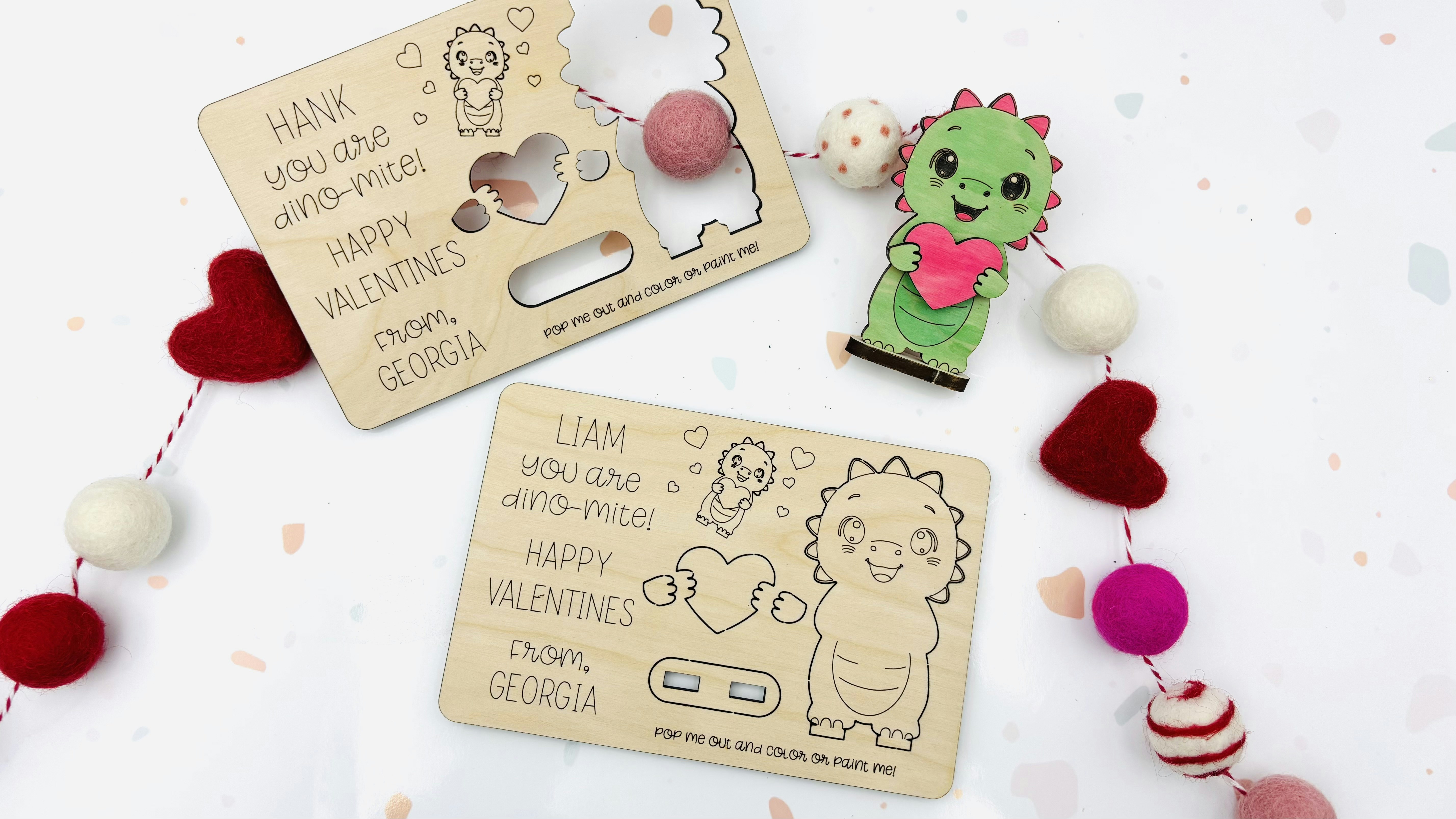 Dinosaur Pop-Out Valentines Card